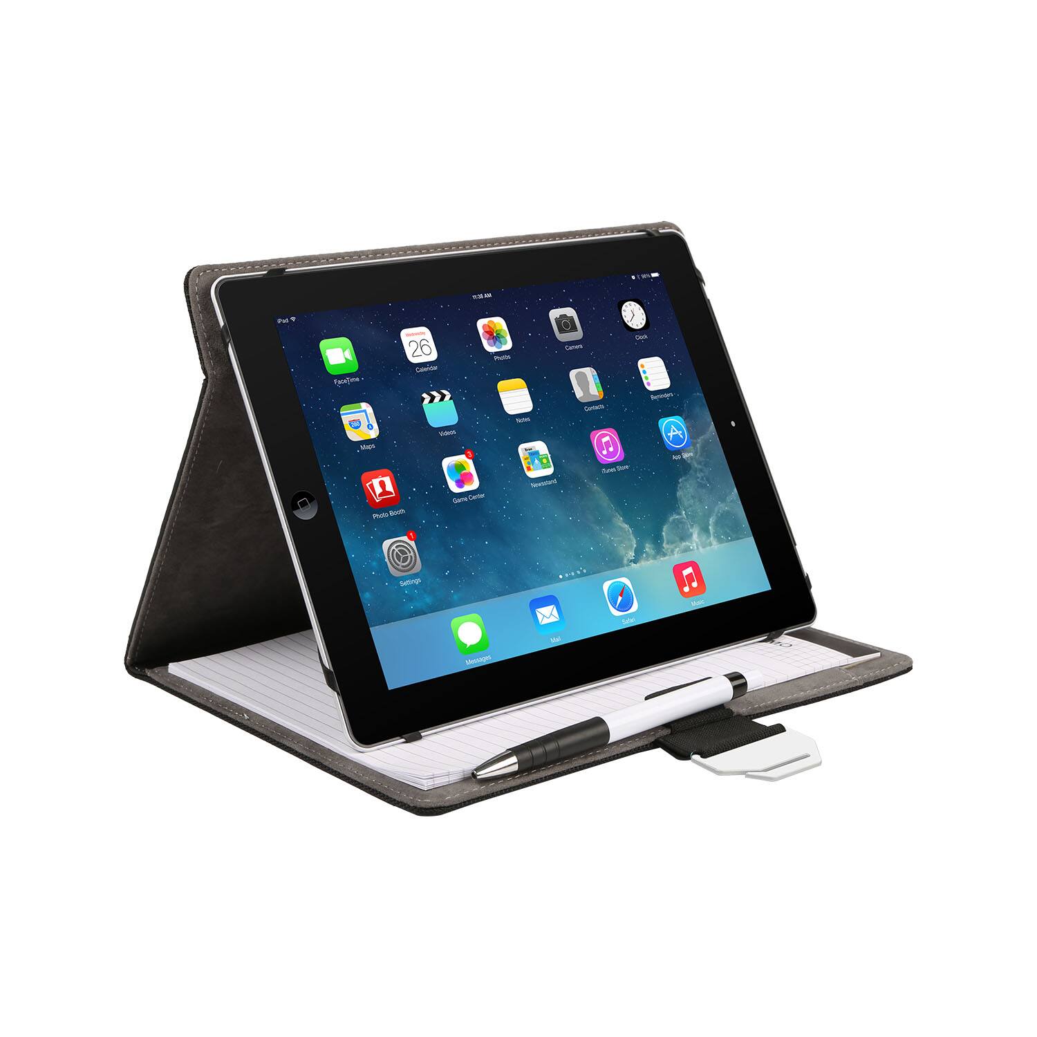 Back. DirectDeals - Tablet Padfolio 8" x 10" - Black.