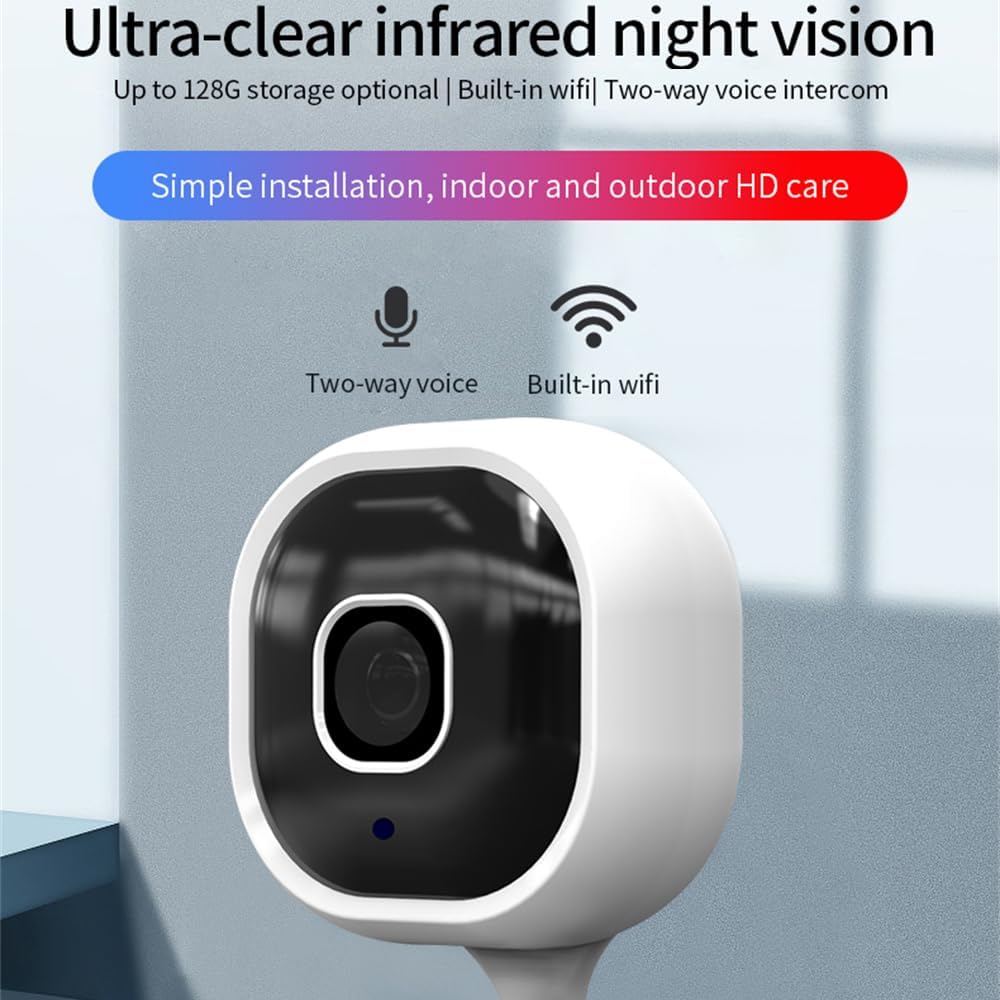 Ultra-clear infrared night vision  
Up to 128G storage optional | Built-in wifi | Two-way voice intercom  

Simple installation, indoor and outdoor HD care  

Two-way voice  
Built-in wifi
