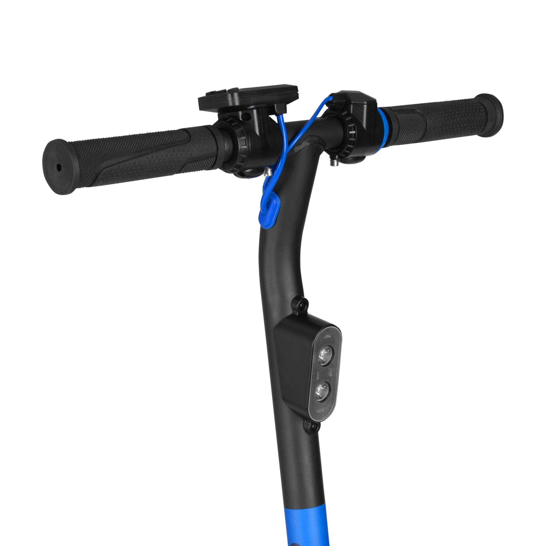 Alt View 6. Hyper - SKUTE X Adult & Teen Foldable Lithium Electric Scooter - 15MPH Speed - 12 Mile Range - Throttle -UL APPROVED & CERTIFIED - Black/Blue.