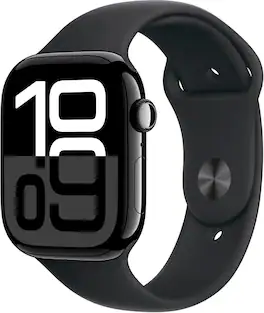 Refurbished Excellent - Apple Watch Series 10 46mm Jet Black Cellular - Black - (2024)