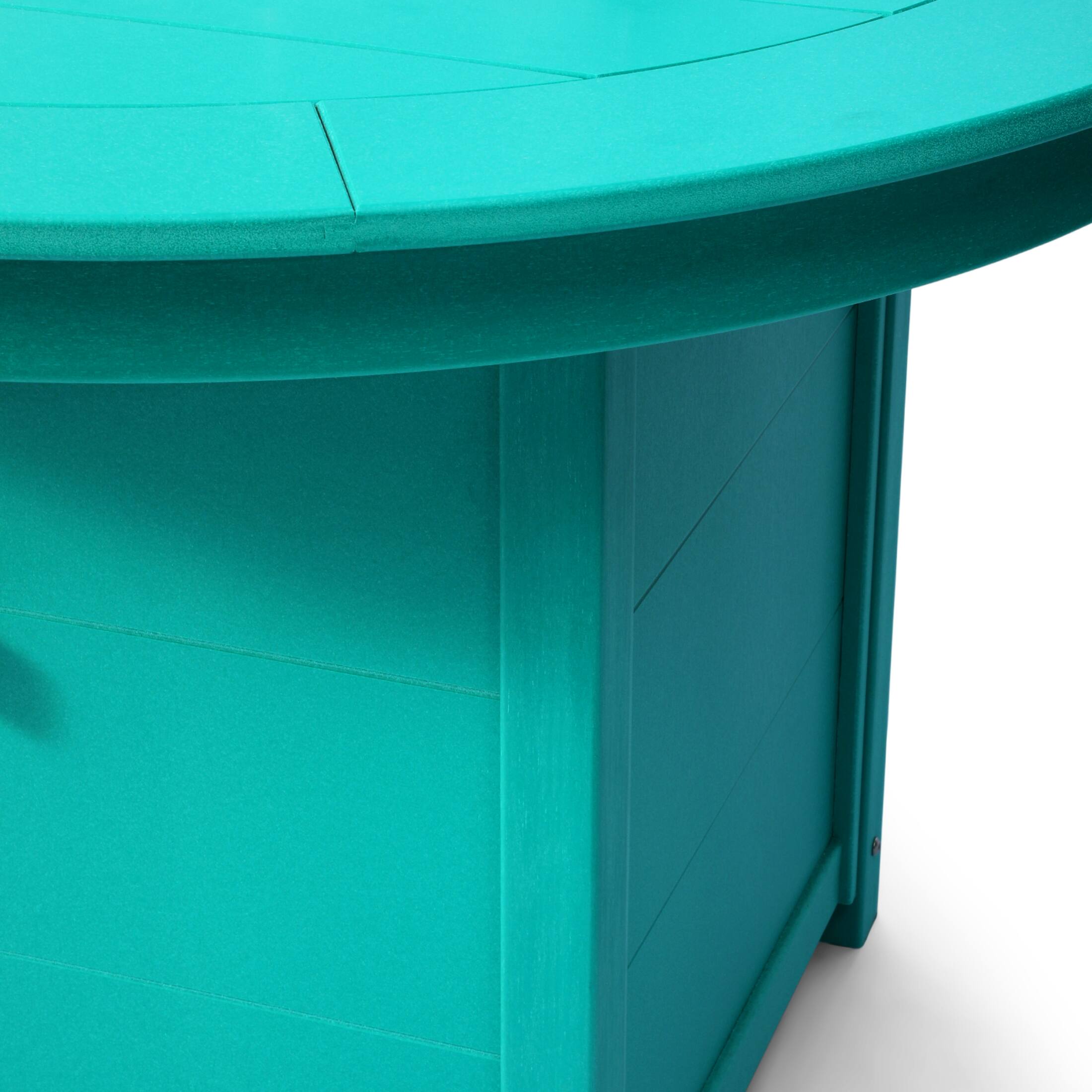 Alt View 3. WestinTrends - WestinTrends Helios 47" Modern Outdoor Patio Propane Gas Round Fire Pit Table - Turquoise.