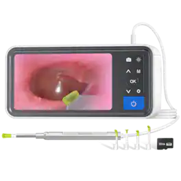 Scopearound - MS450 Digital Otoscope with 5" Screen Ear Wax Removal Kit - White / Grey / Blue Lime Green