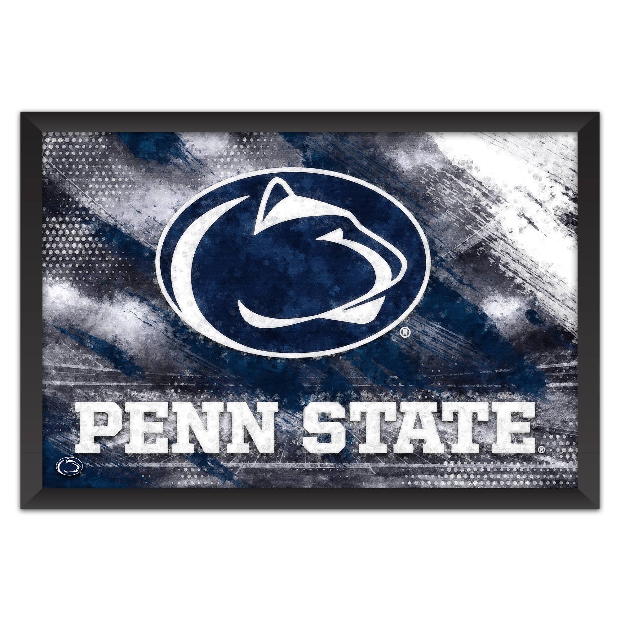 Penn State Nittany Lions 14" x 20" Brush Stroke Logo Framed Art Print
