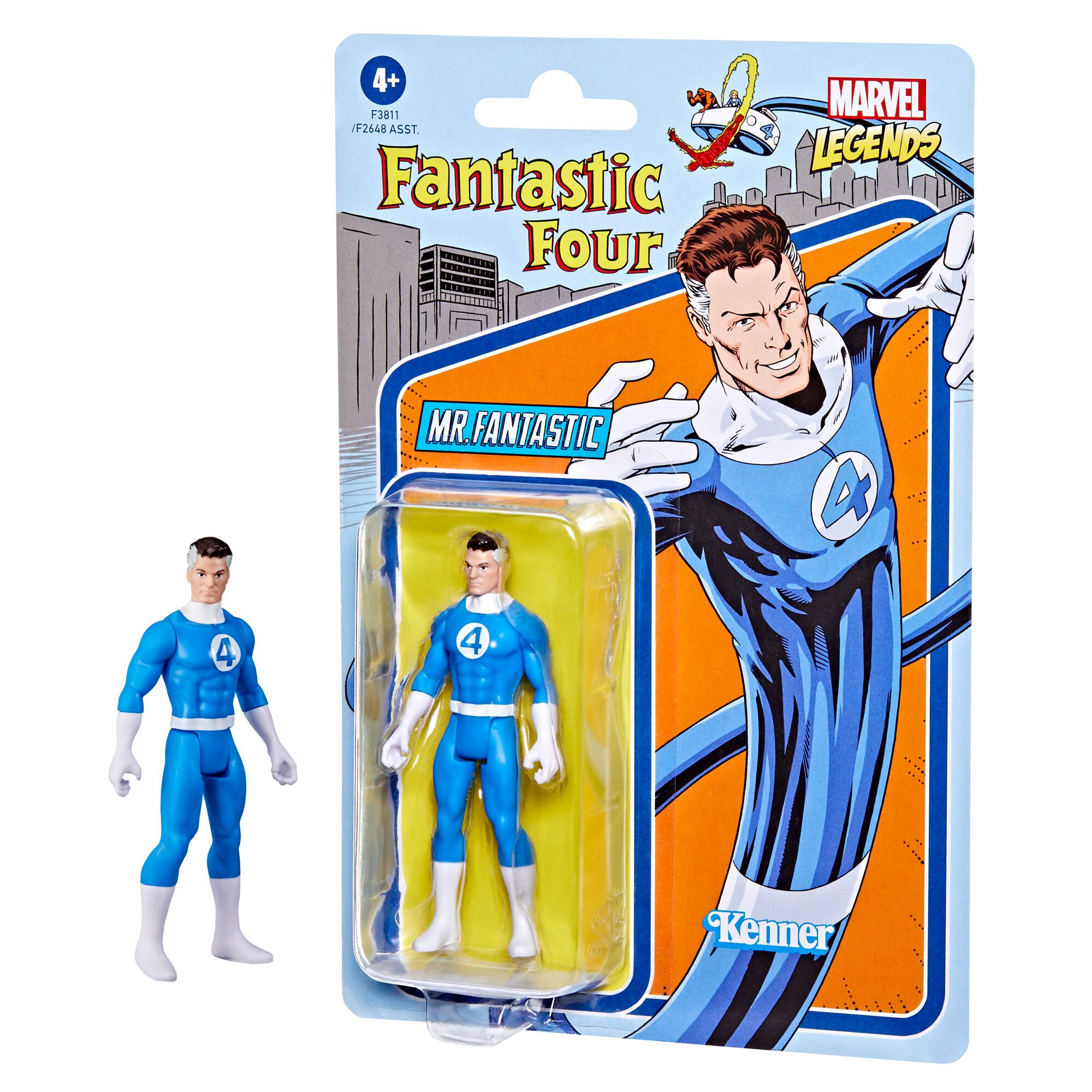 Front. Marvel - Legends Retro 375 Mr. Fantastic Figure.
