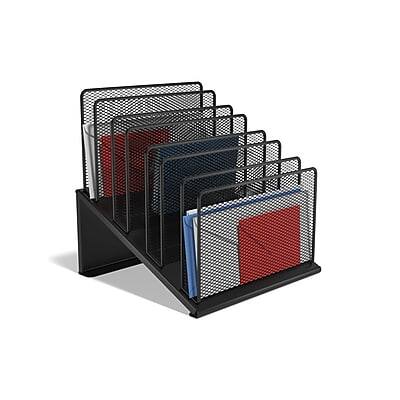 Alt View 1. TRU RED - TRU RED™ 7-Compartment Metal Mesh File Organizer,  Matte Black (TR57559) - Matte Black.