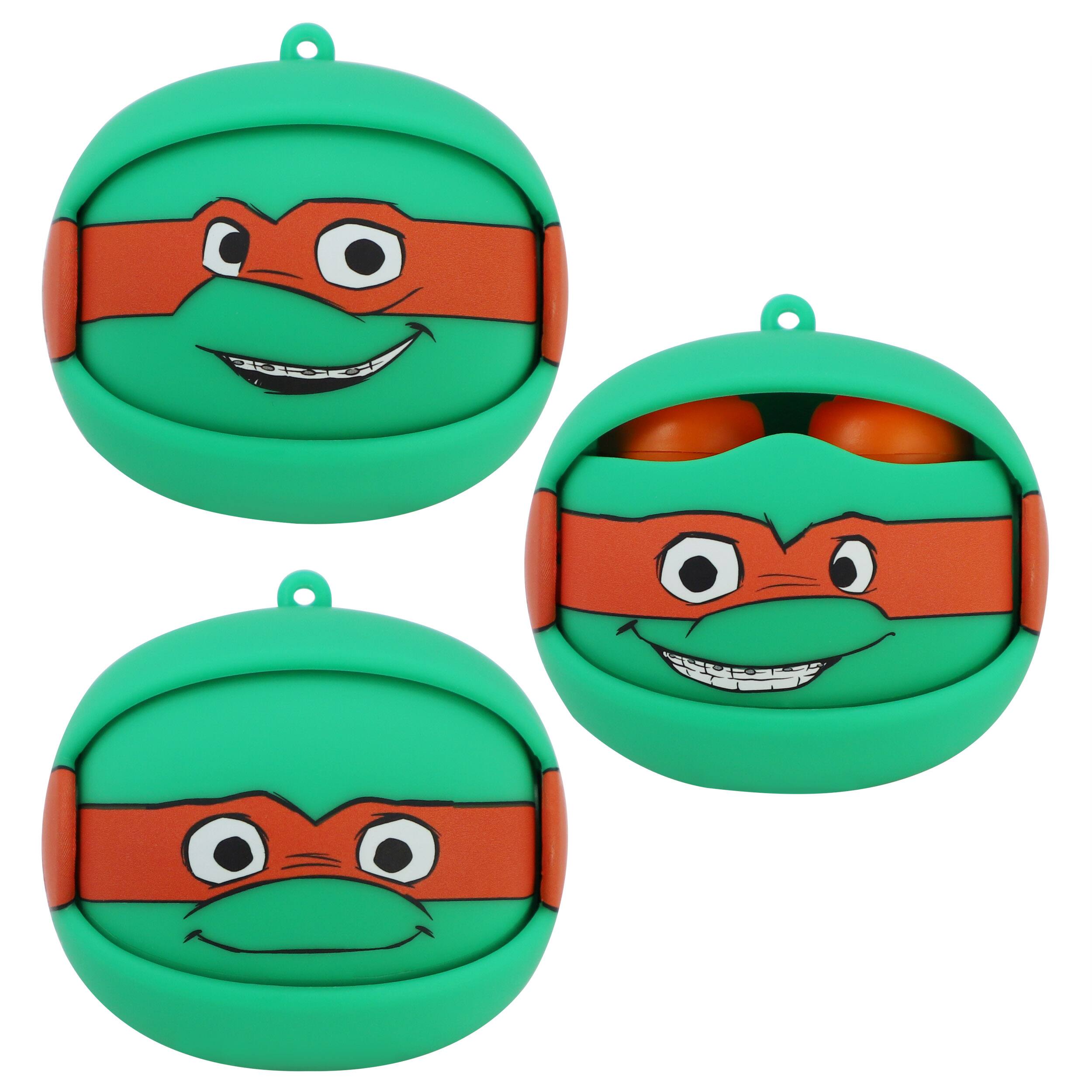 Left. Nickelodeon - Nickelodeon Ninja Turtles Mikey Wireless Bluetooth True Earbuds in Orange - Orange.