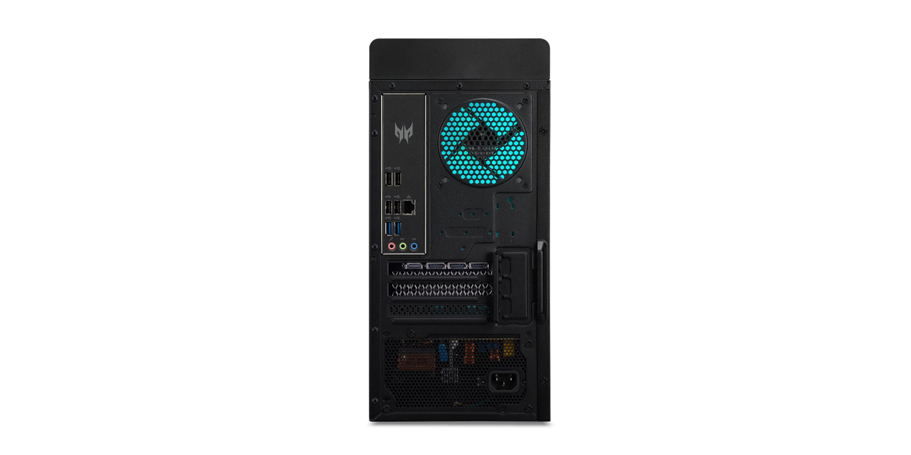 Left. Acer - Predator Orion 3000 Gaming Desktop with Intel Core i7 RTX 4070 12GB RAM 1TB SSD WiFi 6 W11 - Black.