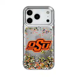 Keyscaper - NCAA - Oklahoma State Cowboys iPhone Glitter Confetti Design Case - 14 - Multicolor