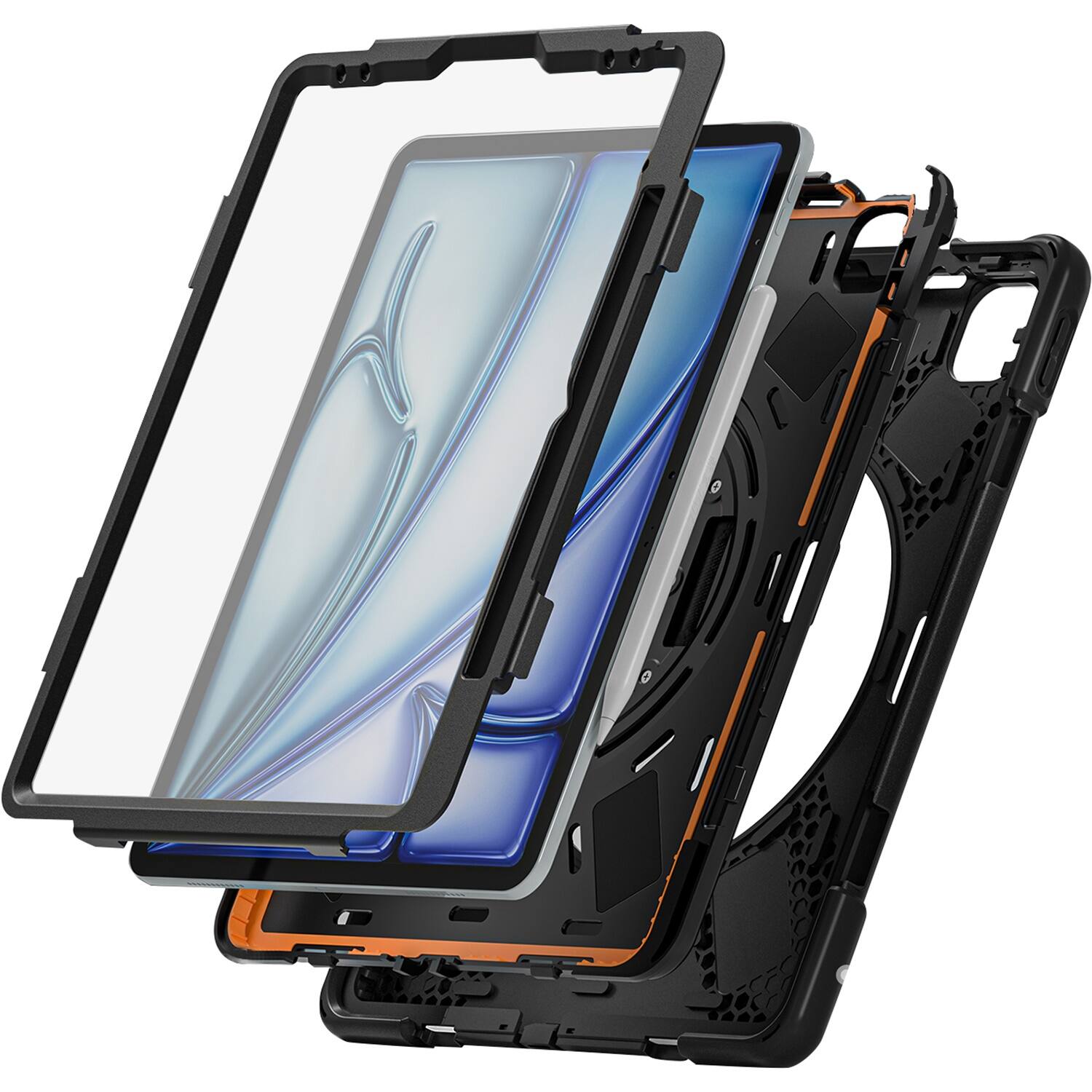 Alt View 11. SaharaCase - Raider-X Series Heavy-Duty Case for Apple iPad Air 13" M3/M2 - Scorpion Black.