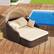 Alt View 7. Costway - Patio PE Rattan Daybed with Retractable Canopy Soft Cushions and Extra Pillows - Beige,Mix Brown.