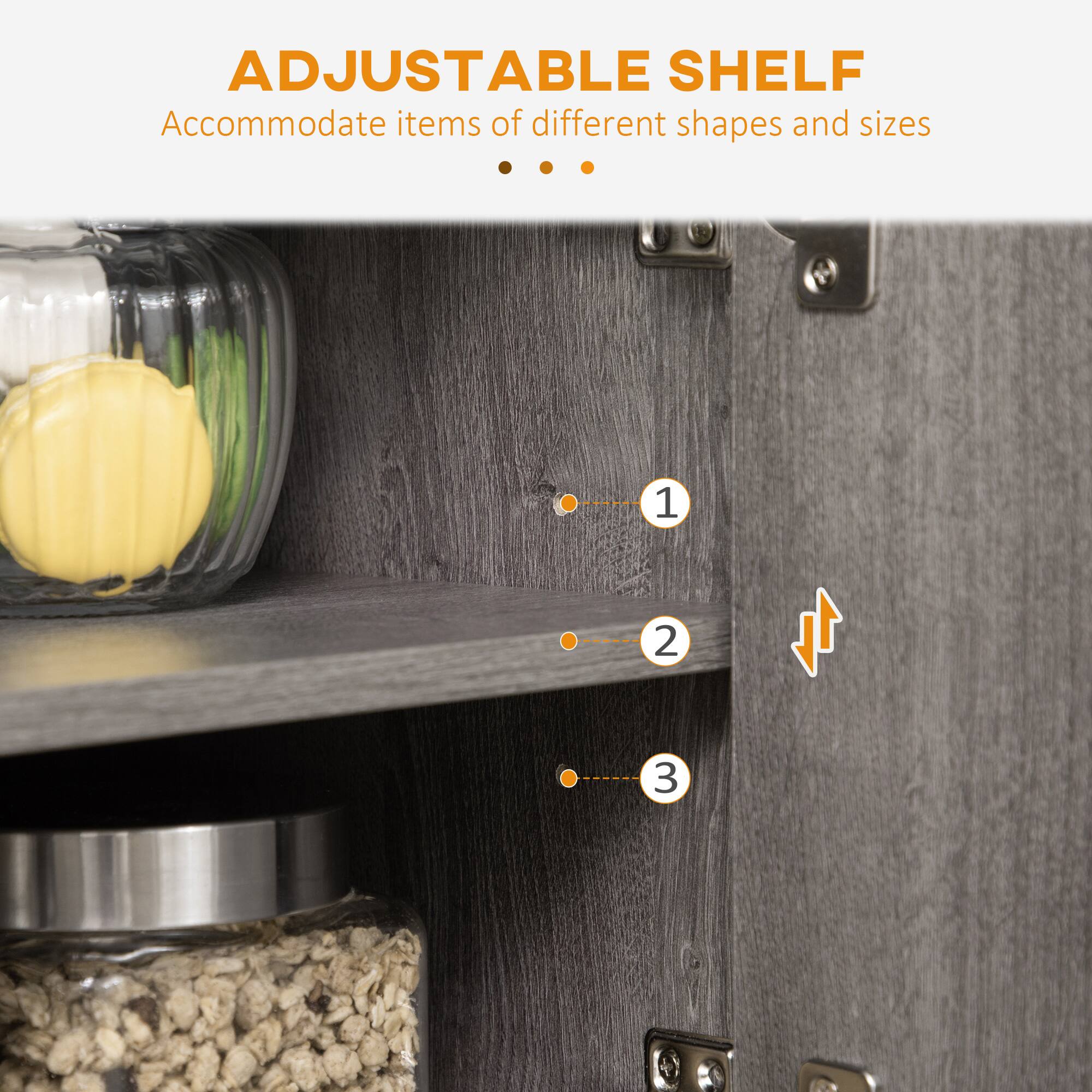 ADJUSTABLE SHELF  
Accommodate items of different shapes and sizes
