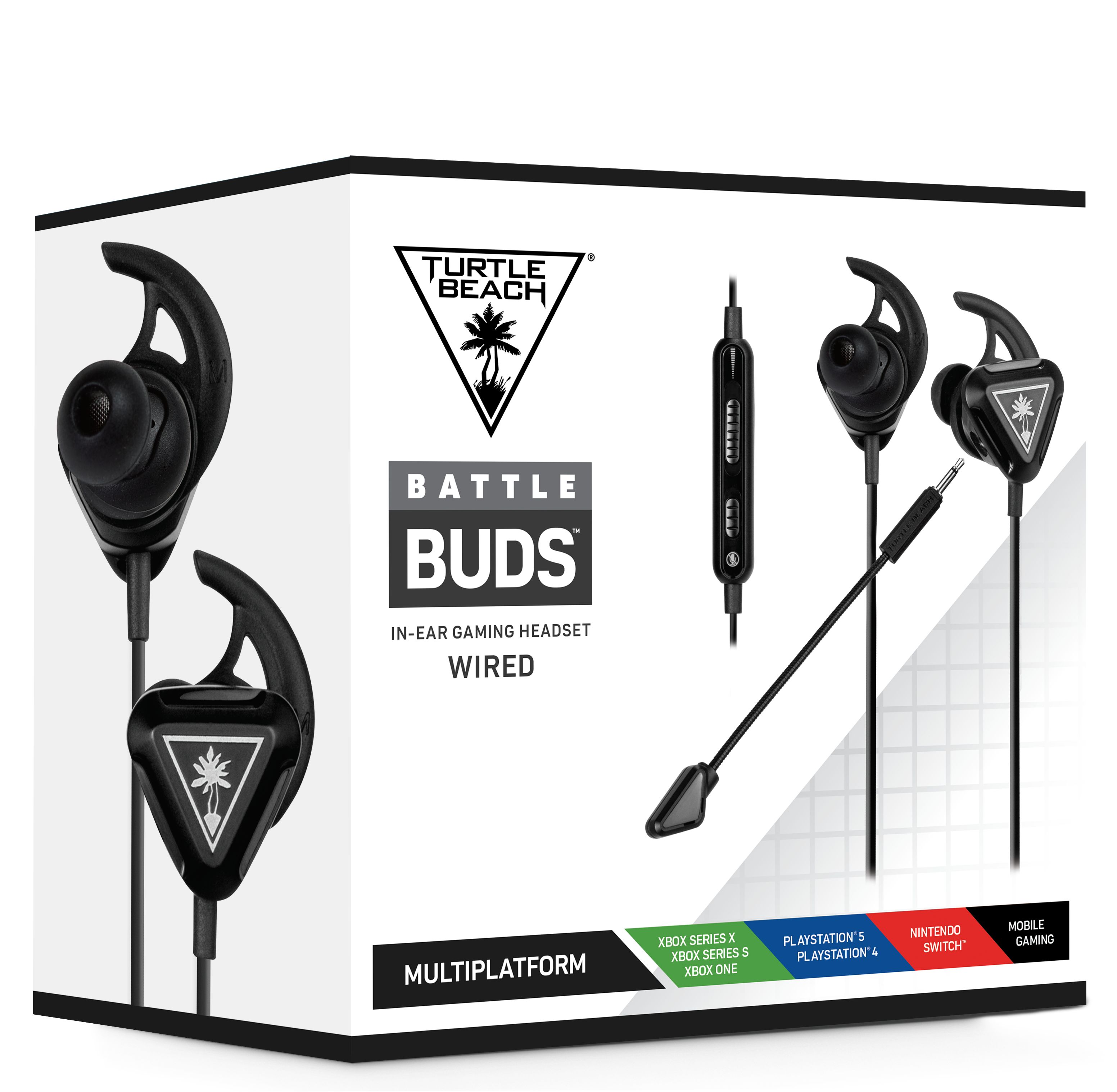 Turtle Beach Battle Buds In-Ear Gaming Headset Wired Multiplatform Xbox Series X, Xbox Series S, Xbox One, Nintendo Switch, PlayStation 5, PlayStation 4, and Mobile Gaming.