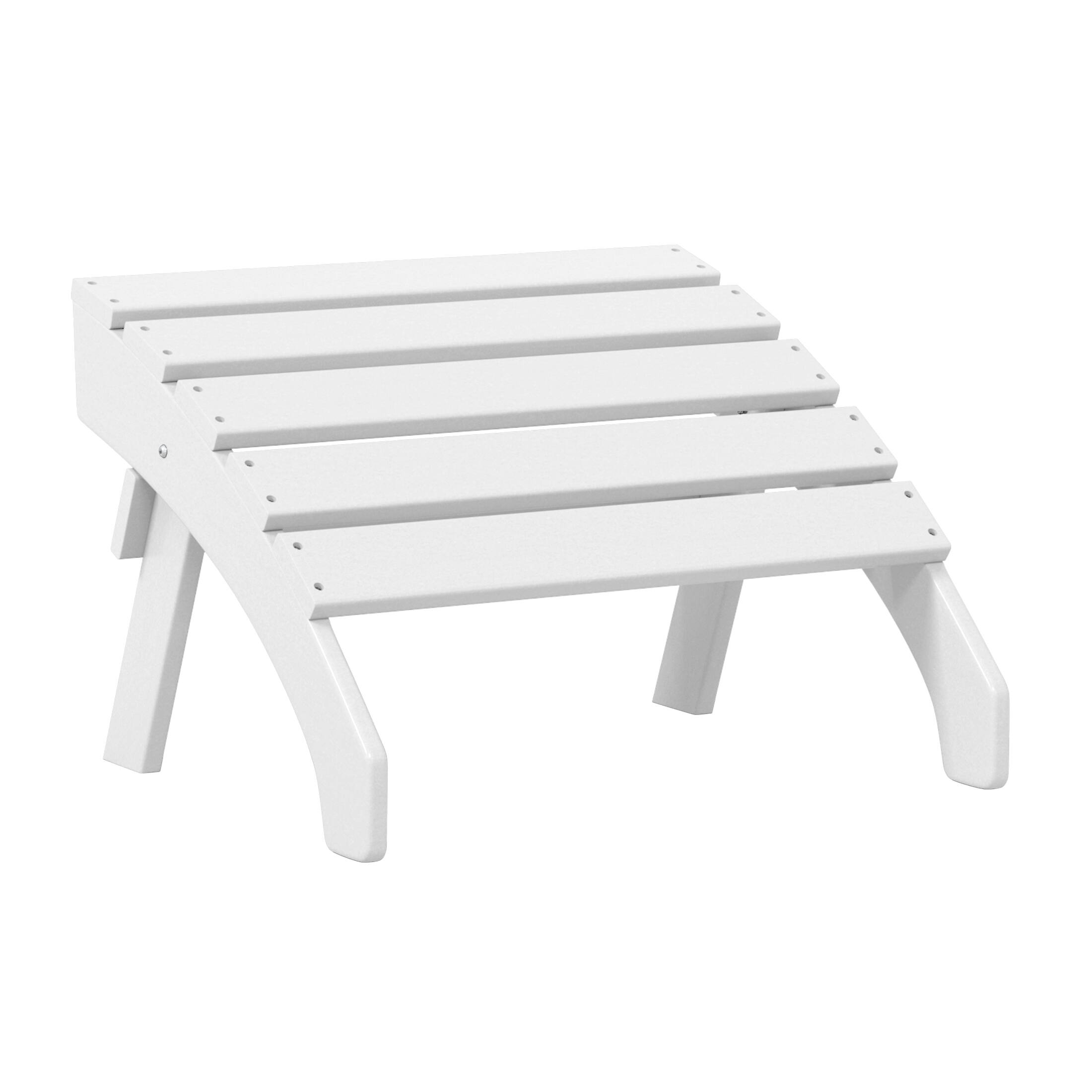 Alt View 3. WestinTrends - WestinTrends Dylan Outdoor Adirondack Chair With Ottoman And Side Table 5-Piece Set - White.