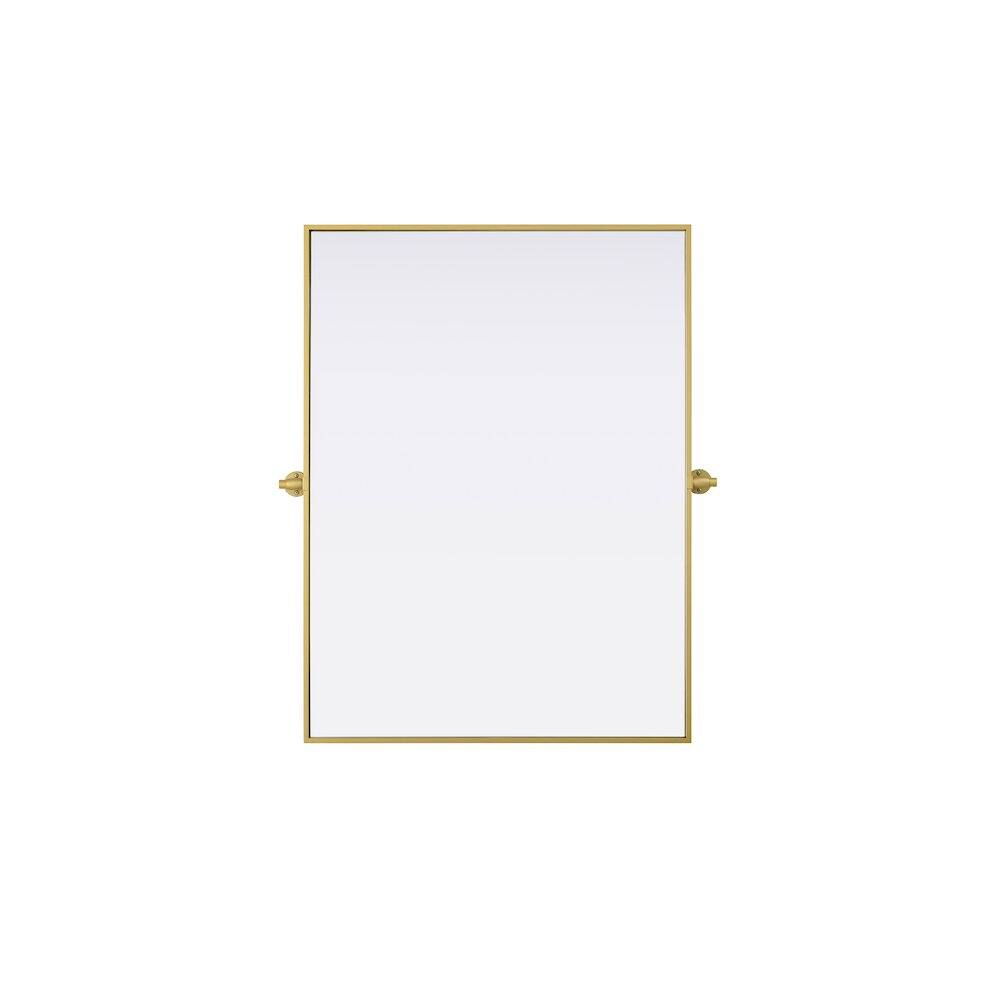 Alt View 6. Elegant Kitchen and Bath - Amoura 40X30 Pivot Mirror In Brass - Brass.