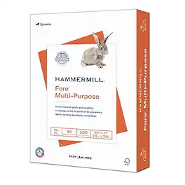 Hammermill - Fore 8.5" x 11" Multipurpose Paper, 20 lbs., 96 Brightness, 500 Sheets/Ream - White
