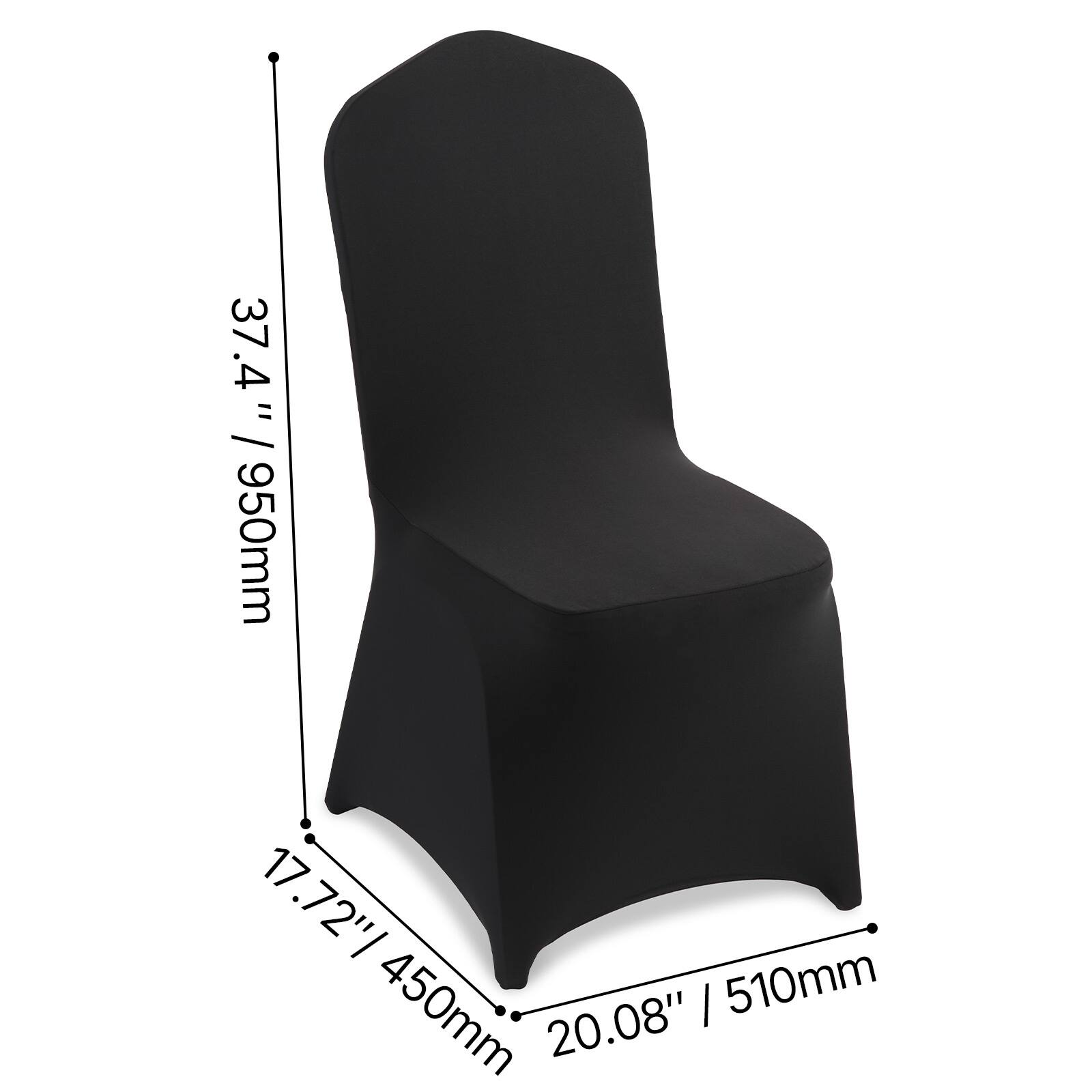 37.4" / 950mm  
17.72" / 450mm  
20.08" / 510mm