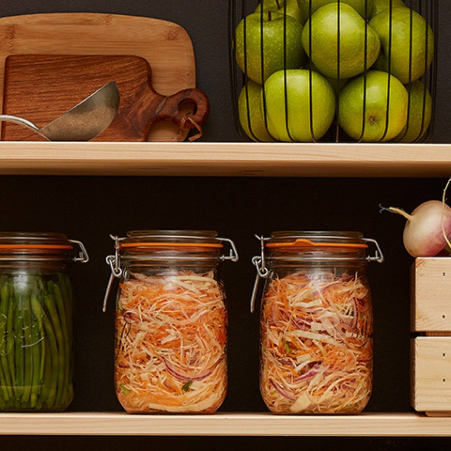 Alt View 3. Le Parfait - Super Jar - 1L French Glass Canning Jar w/Round Body, Airtight Rubber Seal & Glass Lid, 32oz/Quart (Pack of 4).