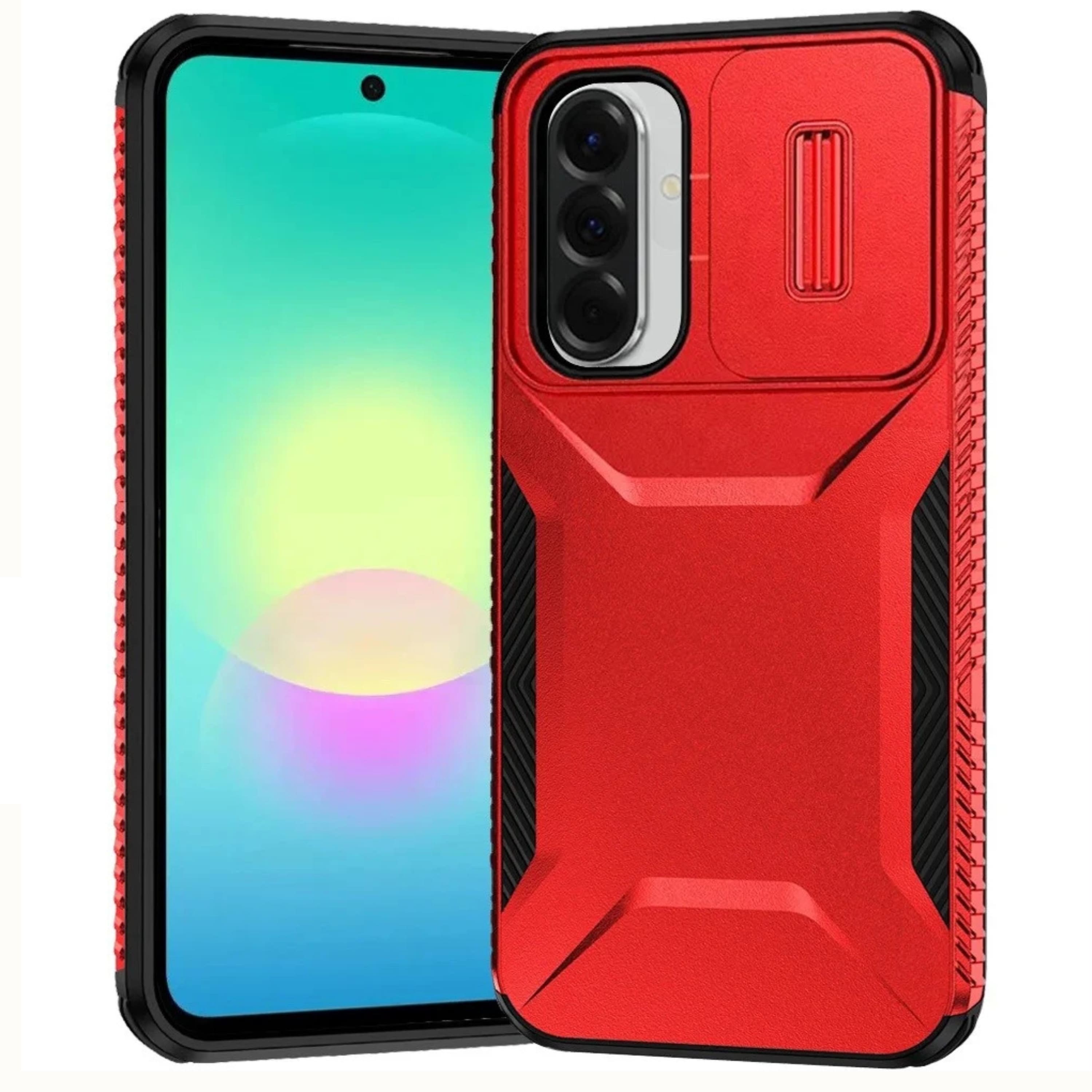 Kitcheniva - Sliding Camera Lens Protection Case With Tempered Glass For Samsung A27 5G - Red price history on PriceWatchPro