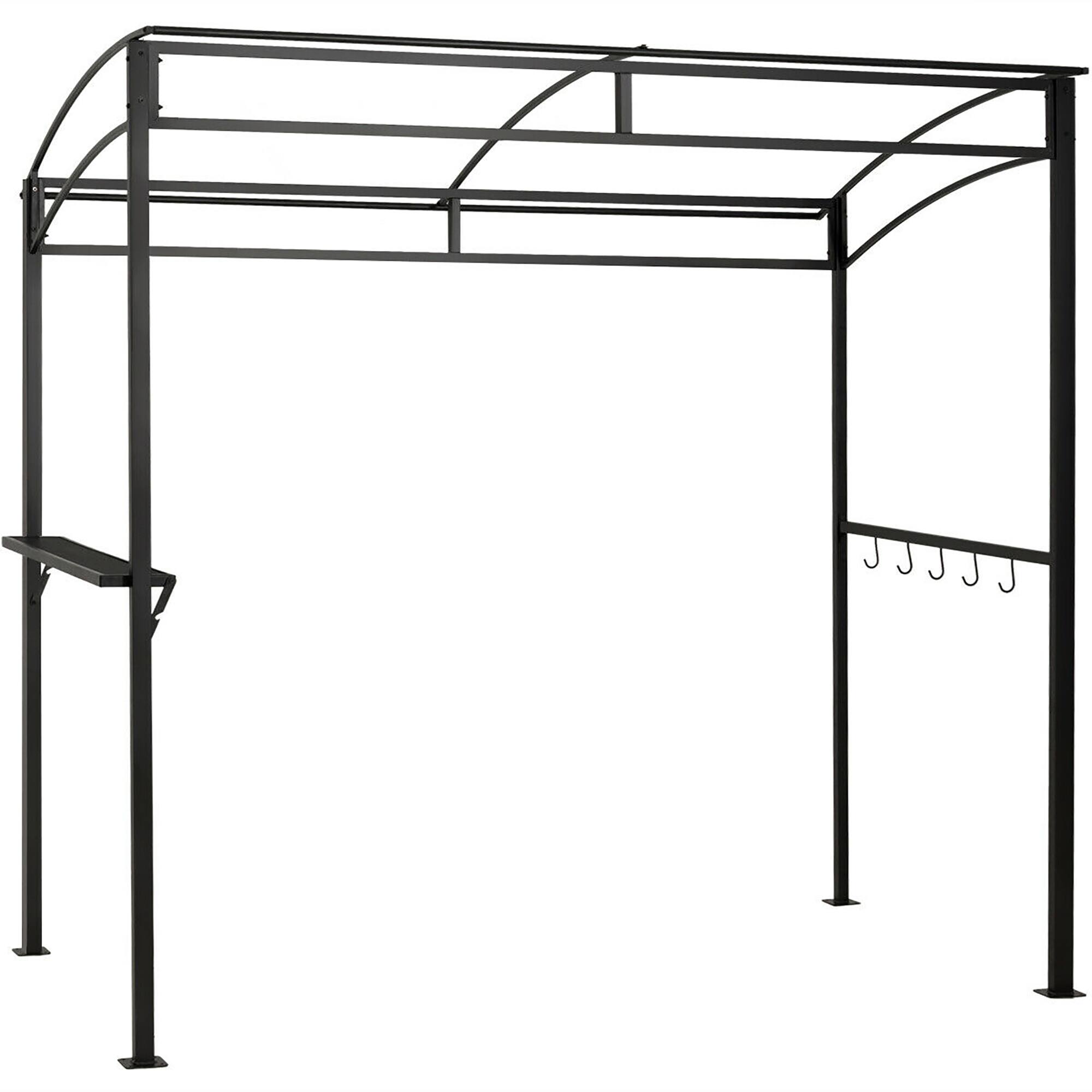 Alt View 9. Gymax - Gymax 7'x4.5' Grill Gazebo Outdoor Patio Garden BBQ Canopy Shelter Storage Hook Brown - Brown.