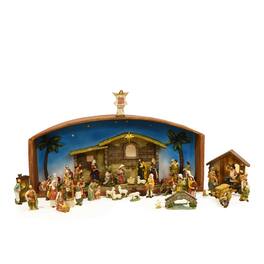 Northlight - Christmas Nativity Village Set with Holy Family - 52-Piece - Brown