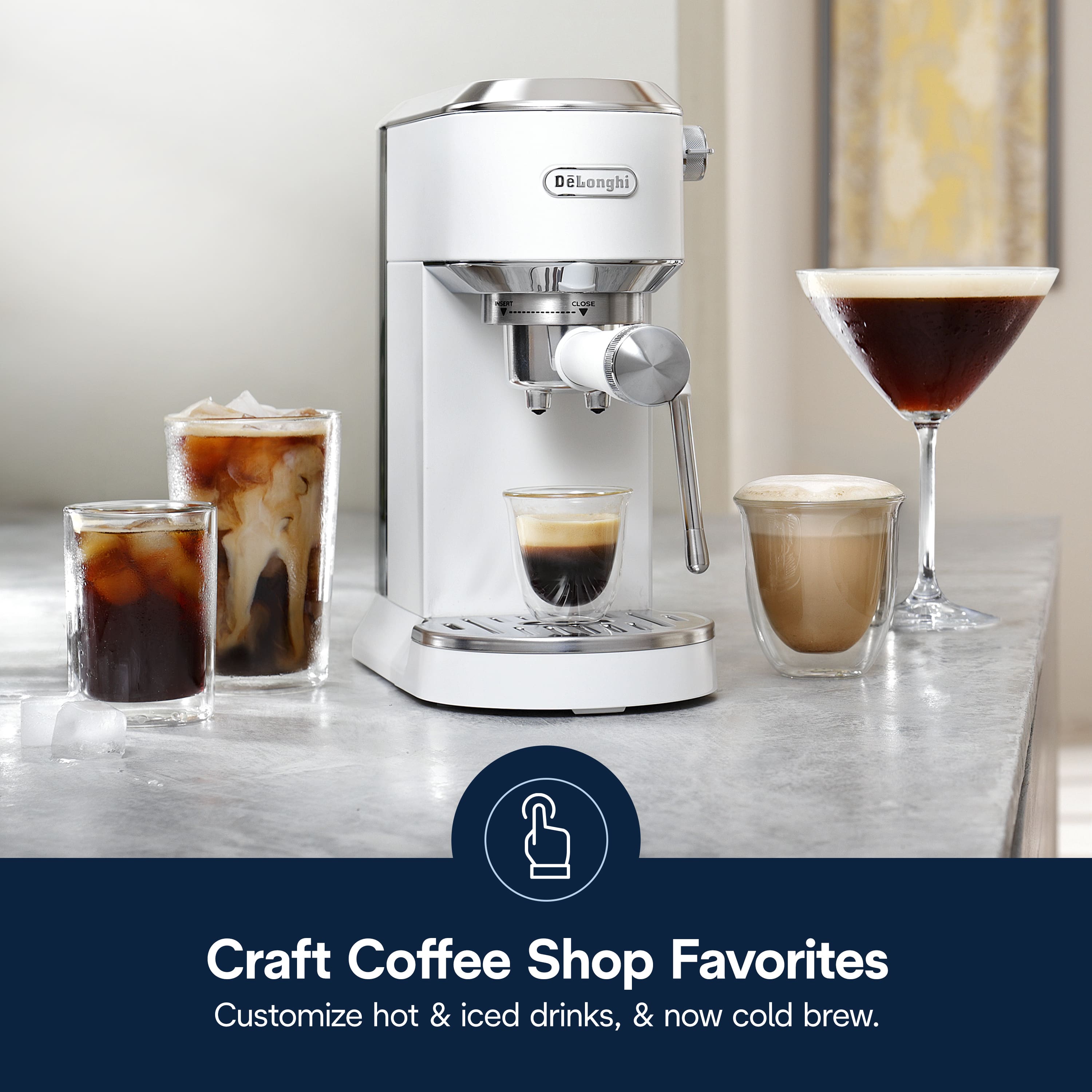 De'Longhi Dedica Duo Espresso Machine Vanilla EC890WI - Best Buy