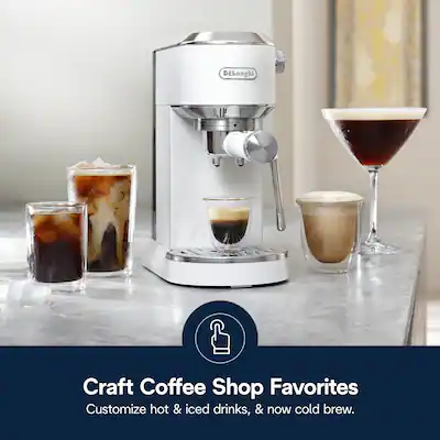 De'Longhi - Dedica Duo Espresso Machine - Vanilla De'Longhi - Dedica Duo Espresso Machine - Vanilla
