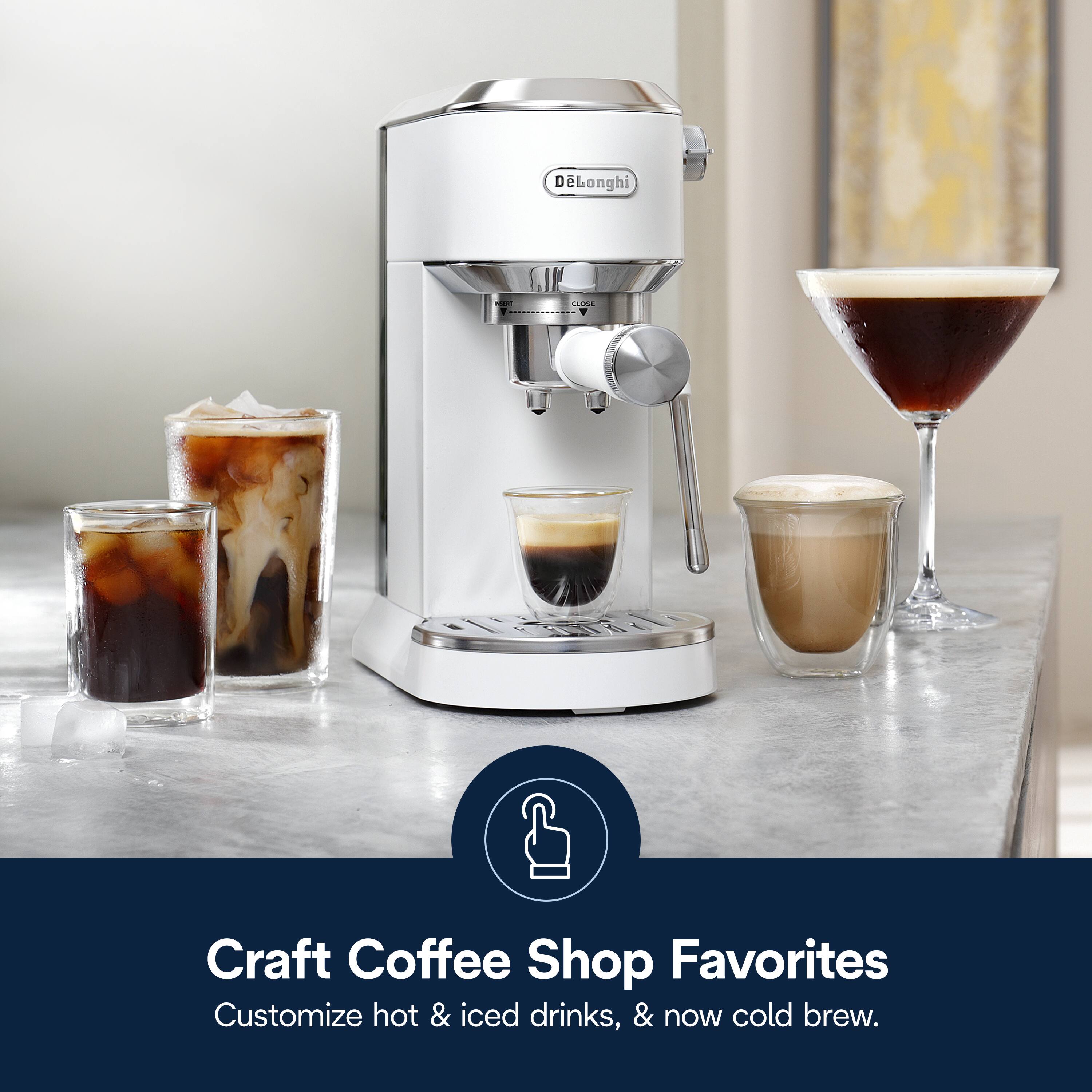 DeLonghi - LU Craft Coffee Shop Favorites: Customize hot & iced drinks, & now cold brew.