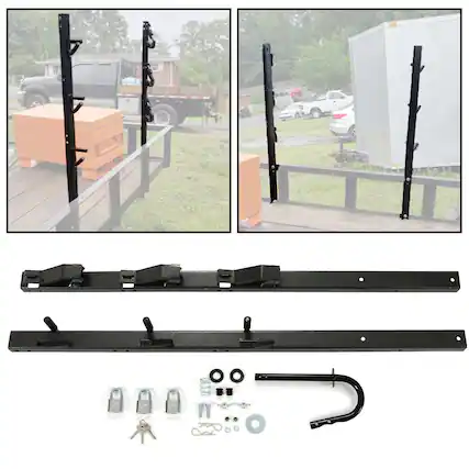 Front. Skar Audio - 3 Place Trimmer Rack Holder Carrier Mount On Open Landscape Trailer Pickup Weed Eater Racks With Lock 1 Pair - Default.