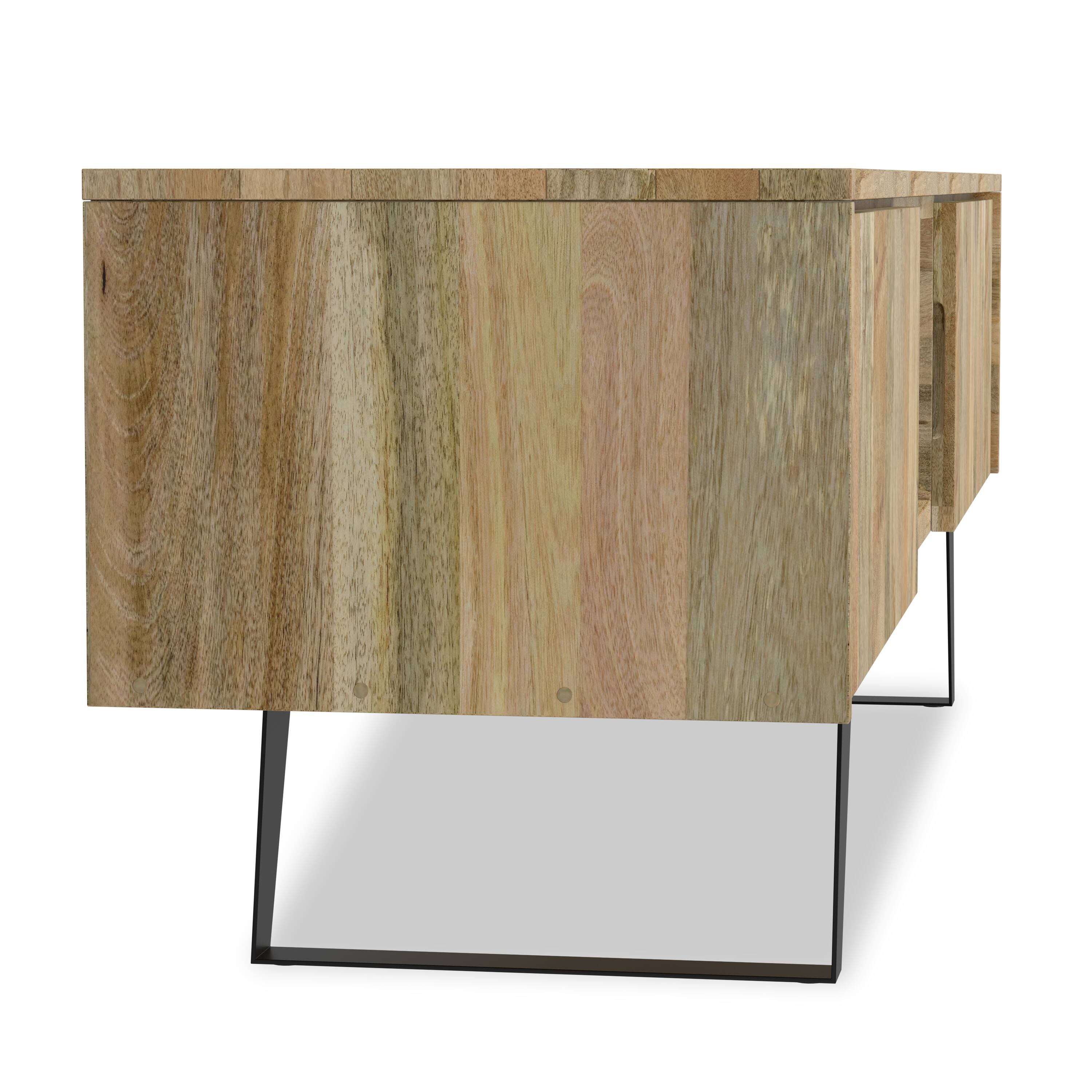 Alt View 6. Simpli Home - Lowry SOLID MANGO WOOD 72 inch TV Media Stand in Natural For TVs up to 80 inches - Natural.