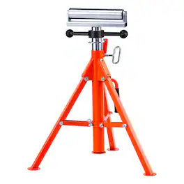 VEVOR - Roller Stand, Heavy Duty 2500 LBS Load Capacity, 27.6"-52" Height Adjustable, 45# Steel Folding Roller Support Stand - Orange