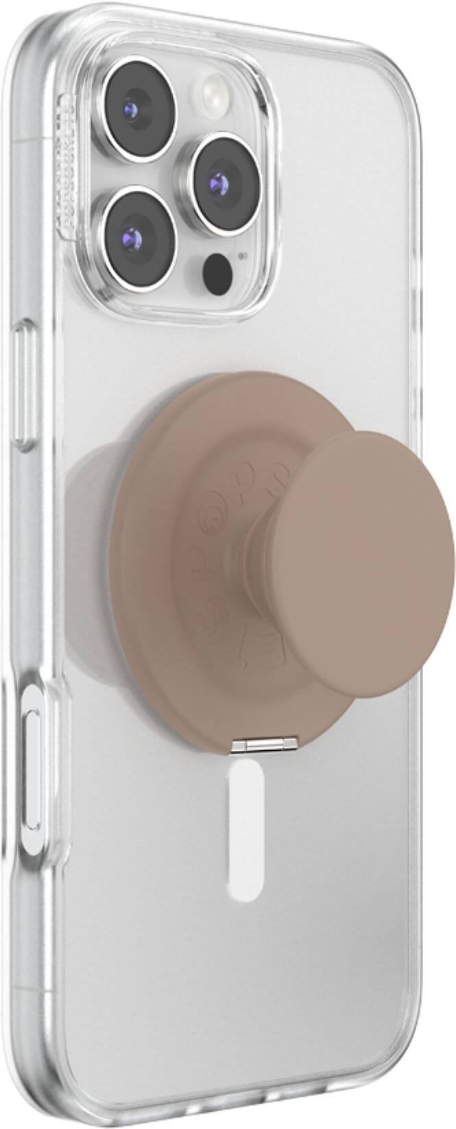 Alt View 2. PopSockets - MagSafe Kick-Out Universal Magnetic Grip & Stand with Adapter Ring for Cell Phones - Latte.