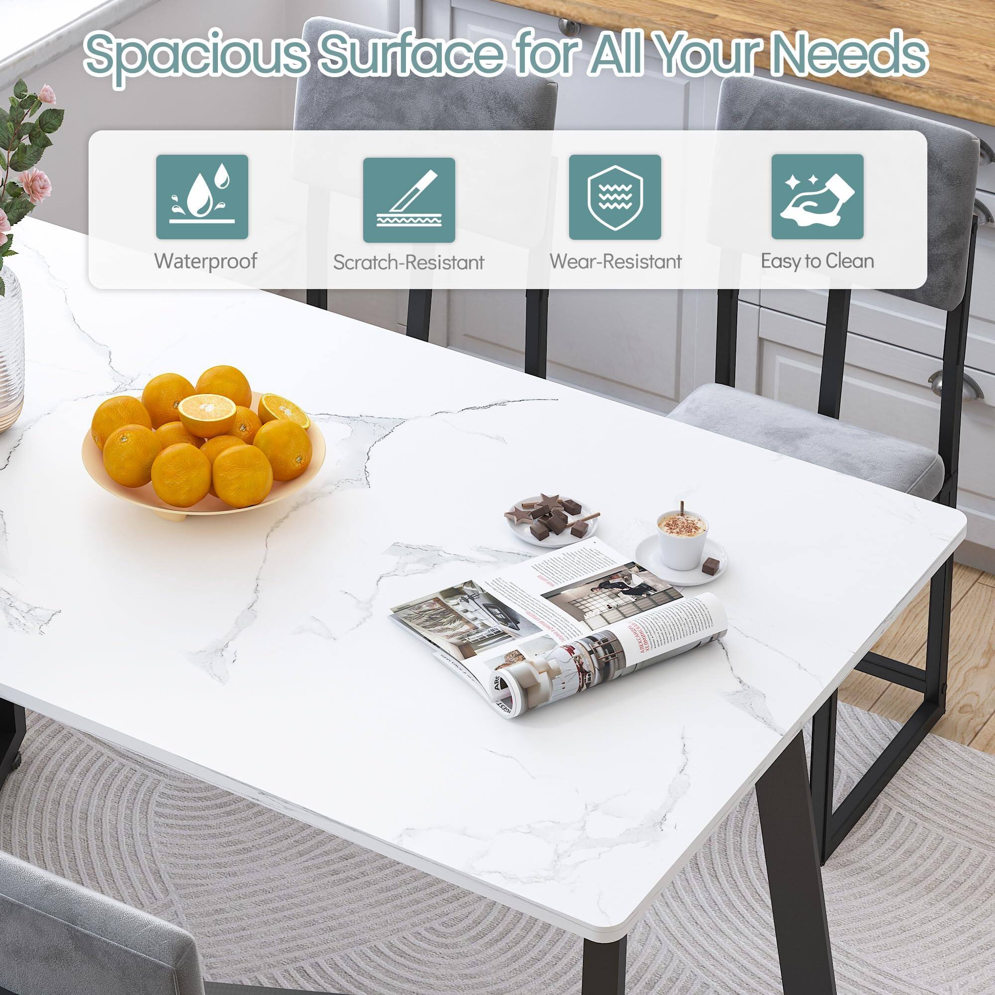 Spacious Surface for All Your Needs  
Waterproof  
Scratch-Resistant  
Wear-Resistant  
Easy to Clean