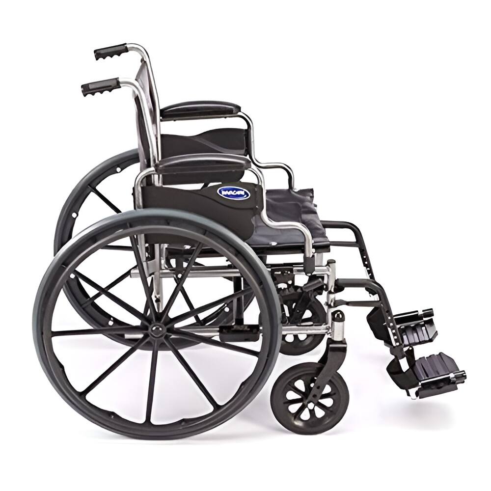 Alt View 1. Invacare - Tracer (EX2) Standard Folding Wheelchair for Adults (16" Seat) with Footrests and Desk Arms - Black.