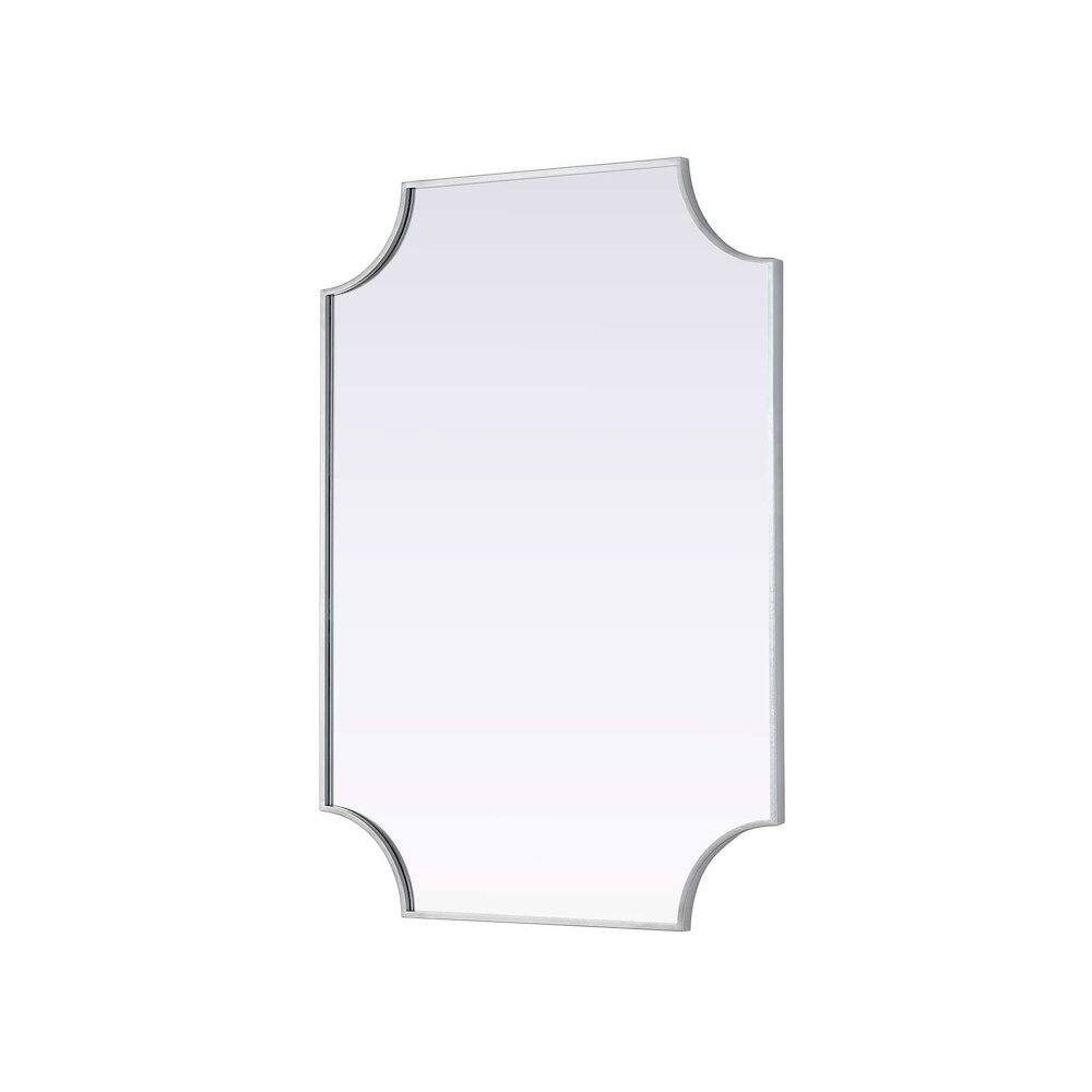 Alt View 2. Elegant Kitchen and Bath - Notched Metal Mirror 30x42 inch in Silver - Silver.