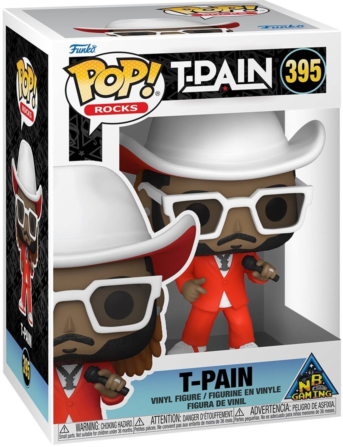 Funko 1 POP! TPAIN 395 ROCKS ROCKS T-PAIN EN VINYLE N B FIGURE / FIGURINE GAM AMING VINYL DE VINIL FIGURA PELIGRO DE ASFIXIA. D'TOUFFEMENT. ADVERTENCIA: nios menores de 36 meses. DANGER D No es adecuado para ATTENTION: moins de 36 mois Partes pequeas. HAZARD. BLIx enfants de WARNING: CHOKING Petites pieces. Not suitable for children under 36 months. Smal parts.