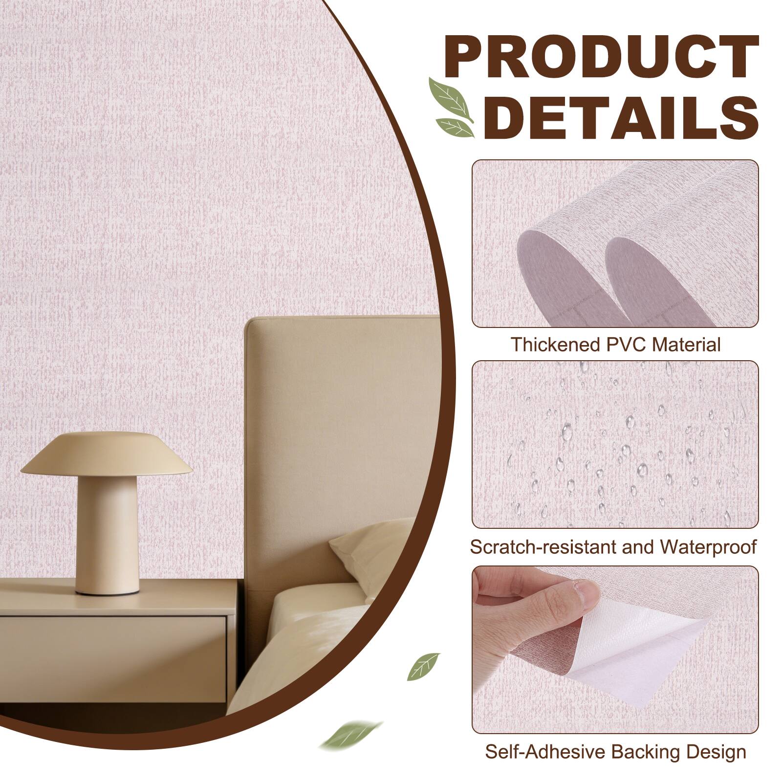 PRODUCT DETAILS

- Thickened PVC Material
- Scratch-resistant and Waterproof
- Self-Adhesive Backing Design