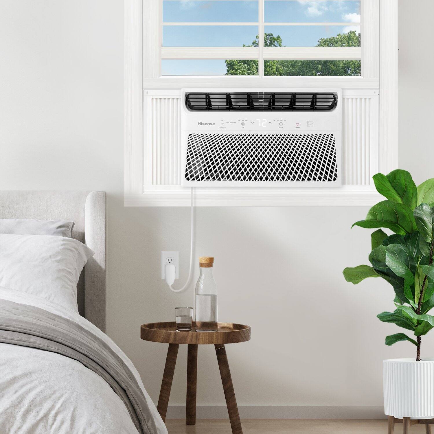 Alt View 25. Hisense - 8,000 BTU Window Air Conditioner with Inverter Technology & ConnectLife App 350 Sq. Ft. - White.