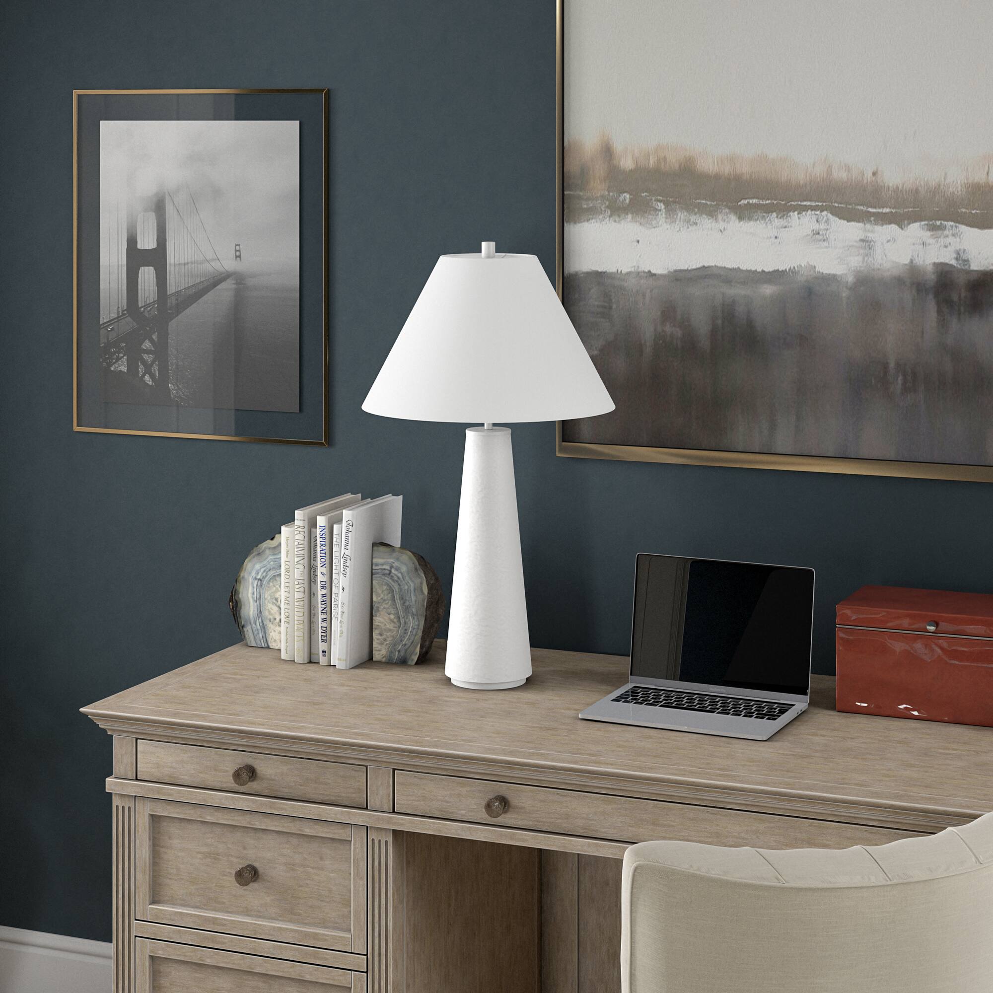 Alt View 11. Camden&Wells - Ingalls Table Lamp - Matte White.