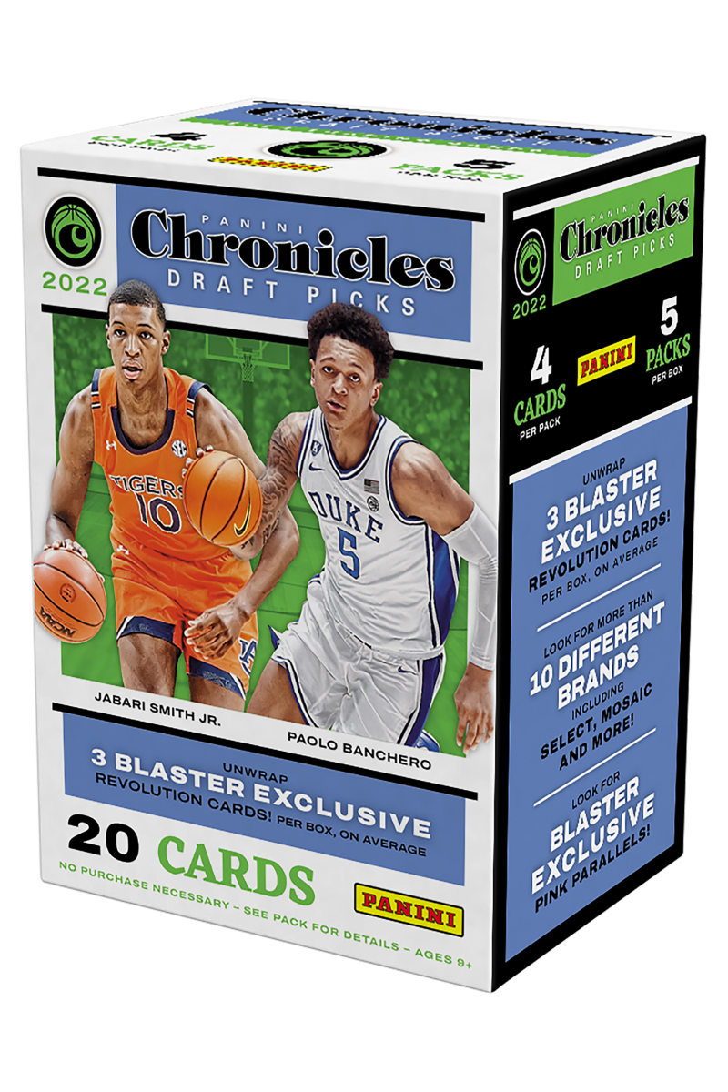 2022 Panini Chronicles Draft Picks Collegiate Basketball Blaster Box price history on PriceWatchPro