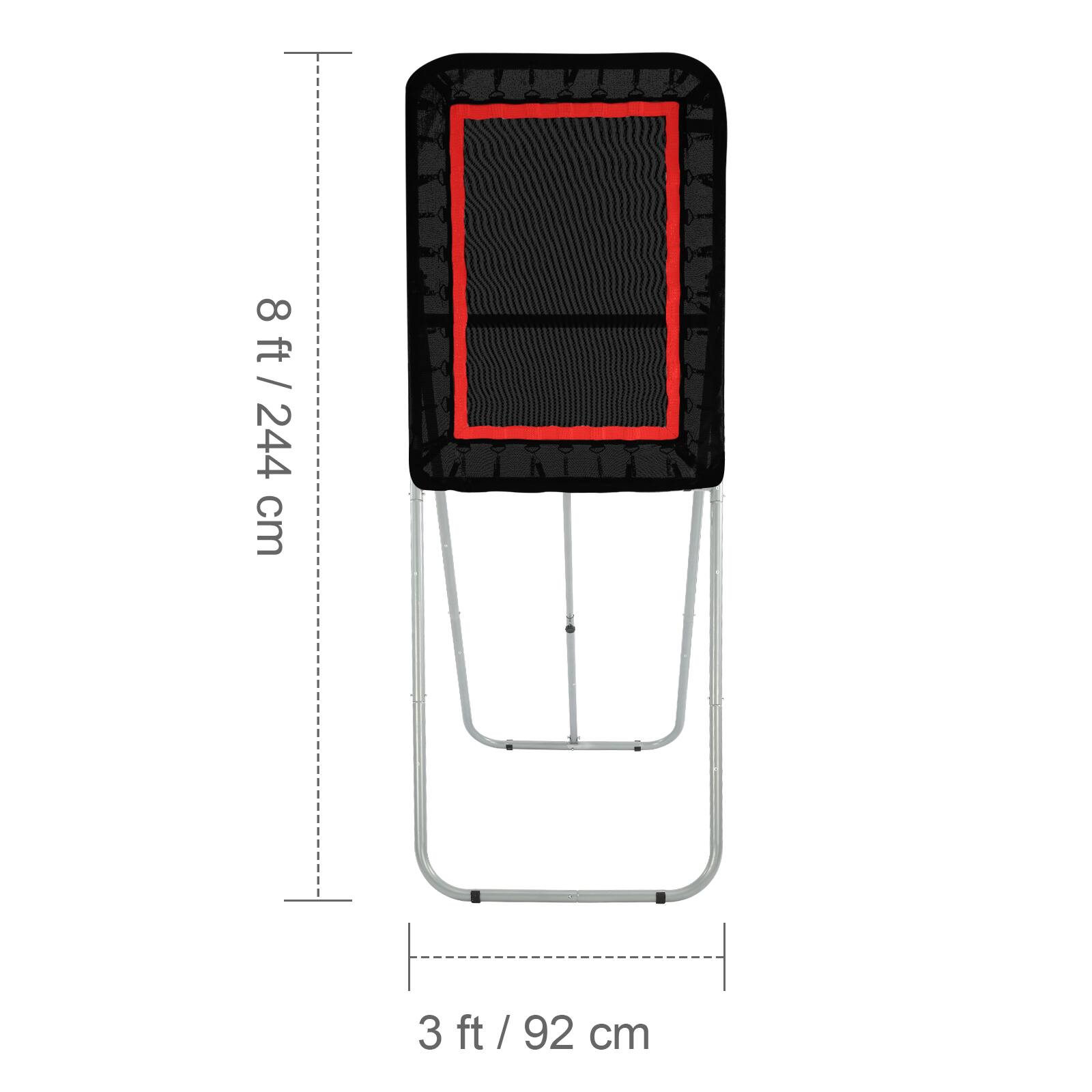 Alt View 4. VEVOR - Folding Lacrosse Rebounder for Backyard, 3x4 Ft Volleyball Bounce Back Net - Sliver.