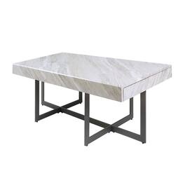 Furniture of America - Vasket Contemporary Metal 2-Drawer Coffee Table - Gray