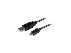 Front. StarTech.com - StarTech.com 1 ft Mobile Charge Sync USB to Slim Micro USB Cable for Smartphones and Tablets - A to Micro B.
