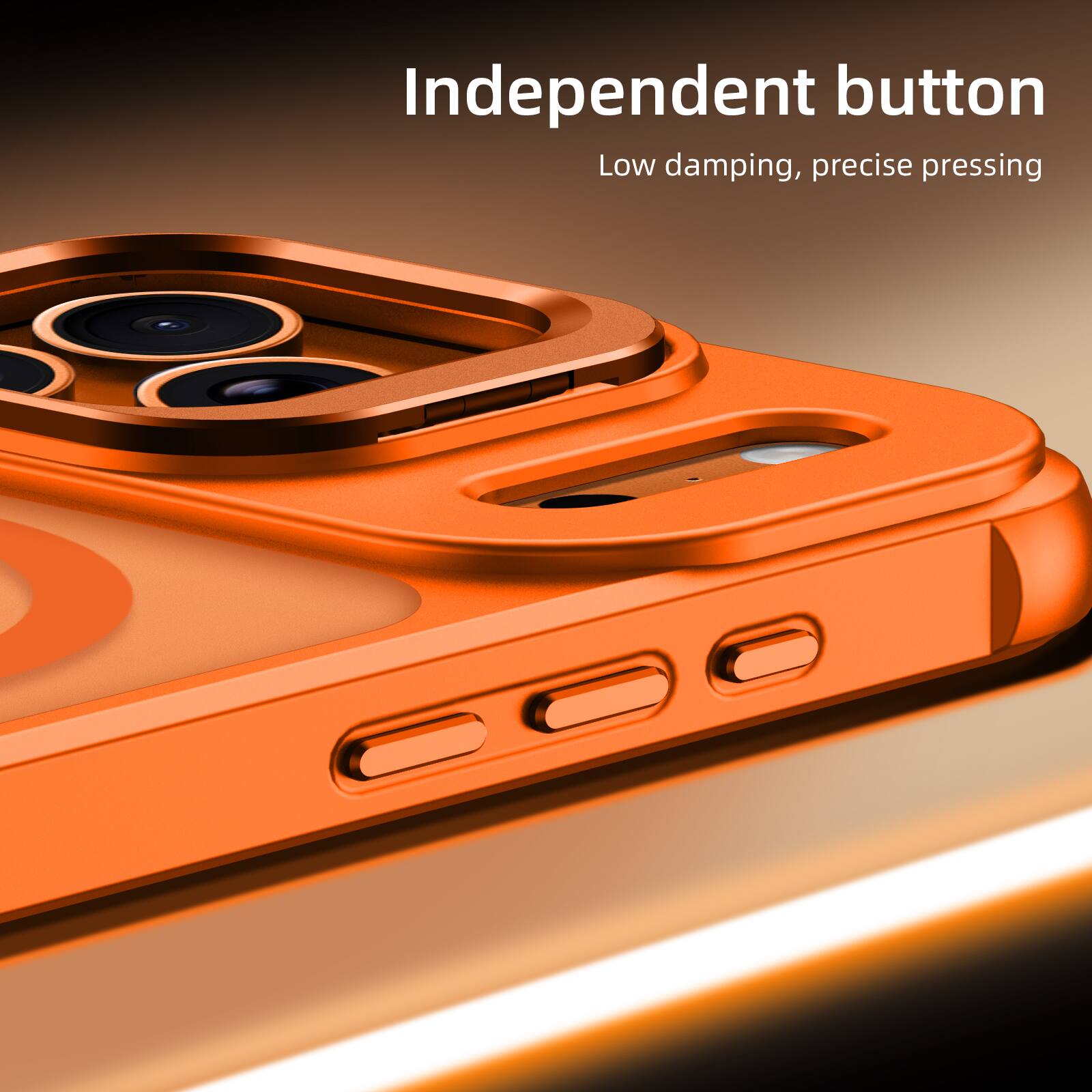 Independent button  
Low damping, precise pressing
