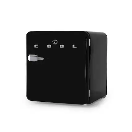 Front. Commercial Cool - Commercial Cool Retro 1.6 cu. ft. Freestanding Mini Fridge with Freezer - Black.