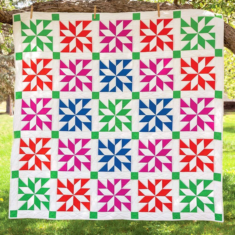 Alt View 2. AccuQuilt - GO! LeMonyne Star-9" Finished Block on Board Fabric Cutting Die for Quilting, Sewing, Crafting, and DIY Projects - Multicolor.