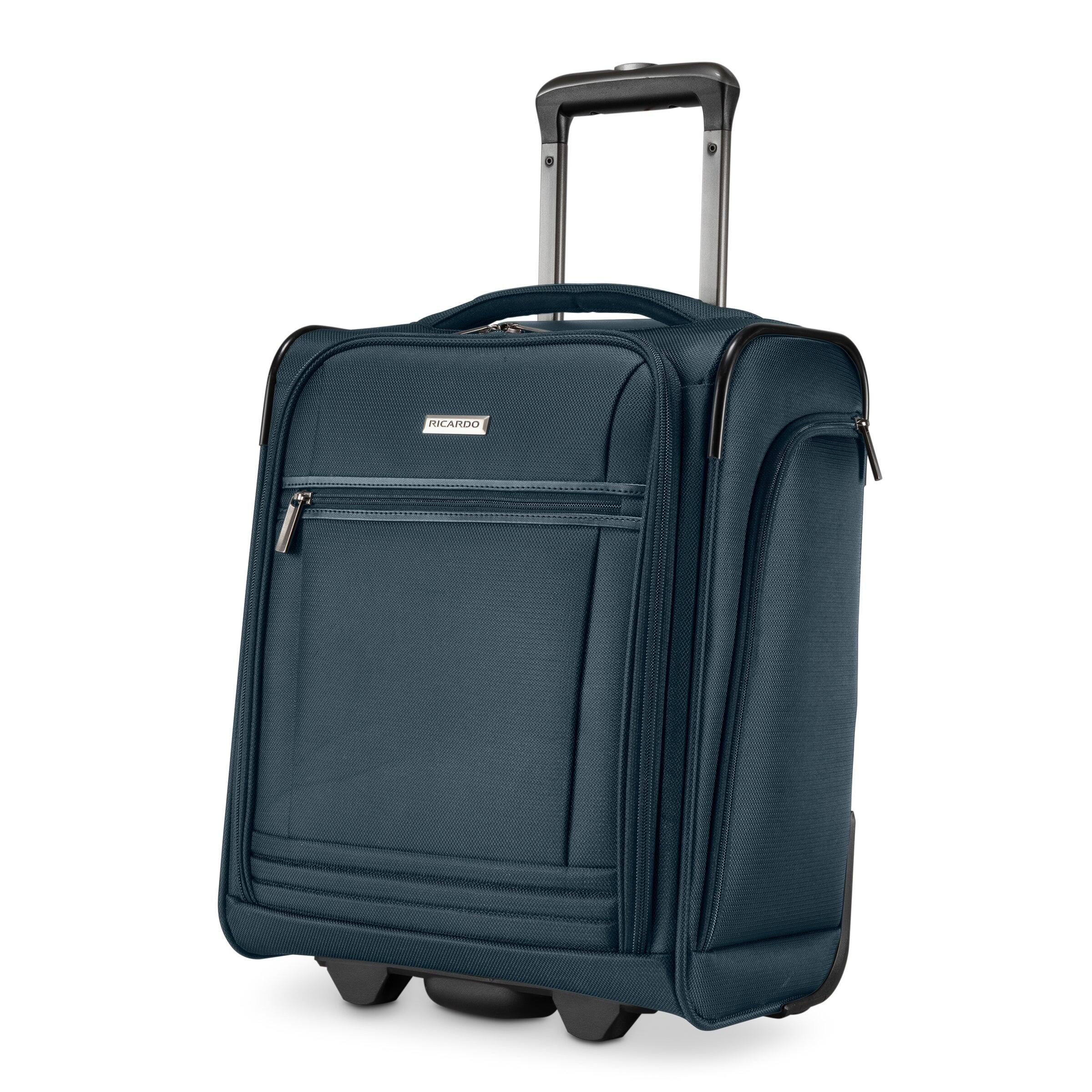 Angle. Ricardo Beverly Hills - Avalon Softside 16" USB Carry-On, Storm Blue - Storm Blue.