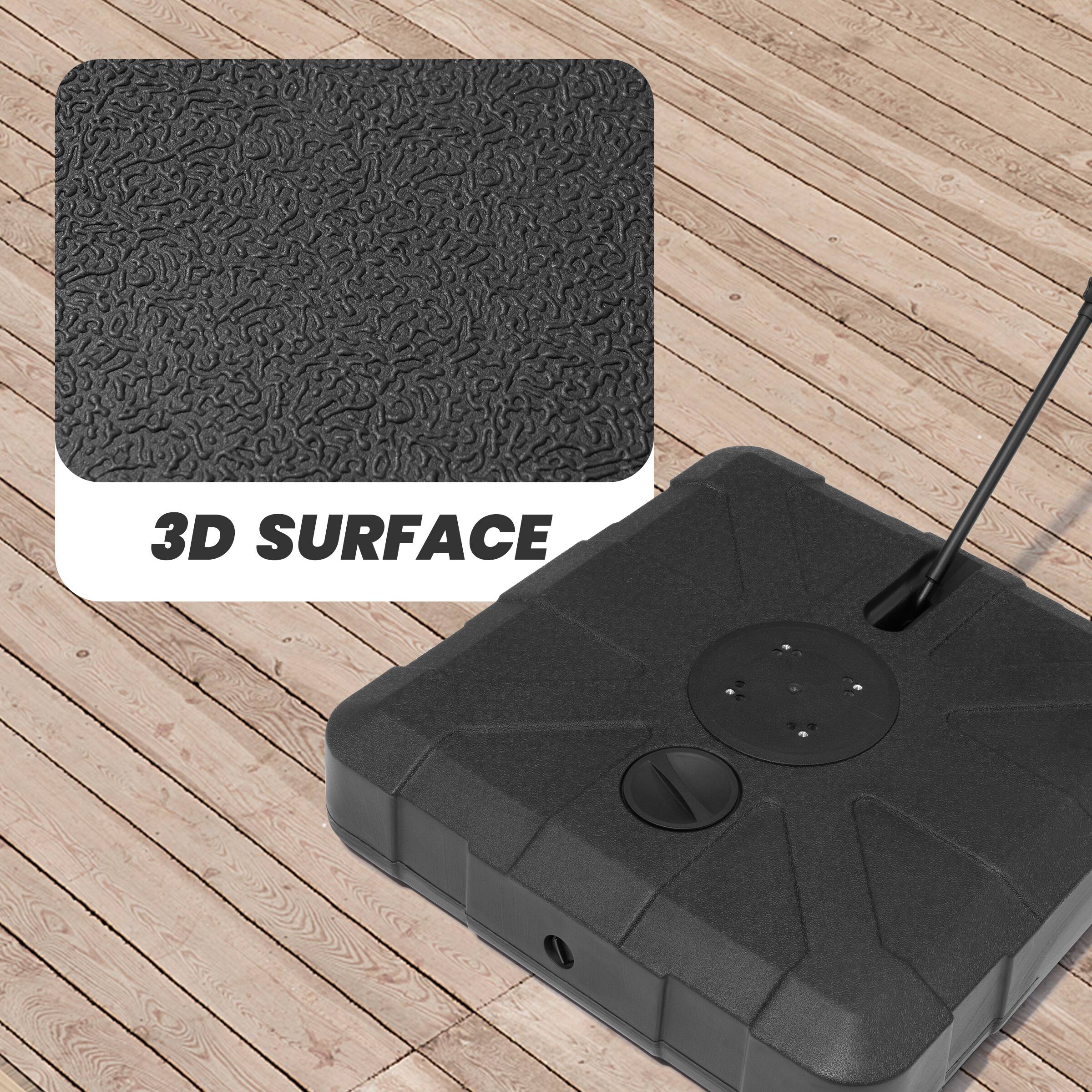 Alt View 1. Crestlive Products - Crestlive Products Heavy Duty Fillable Patio Umbrella Base Stand with Wheels 33.5 x 33.5 inch - Black.