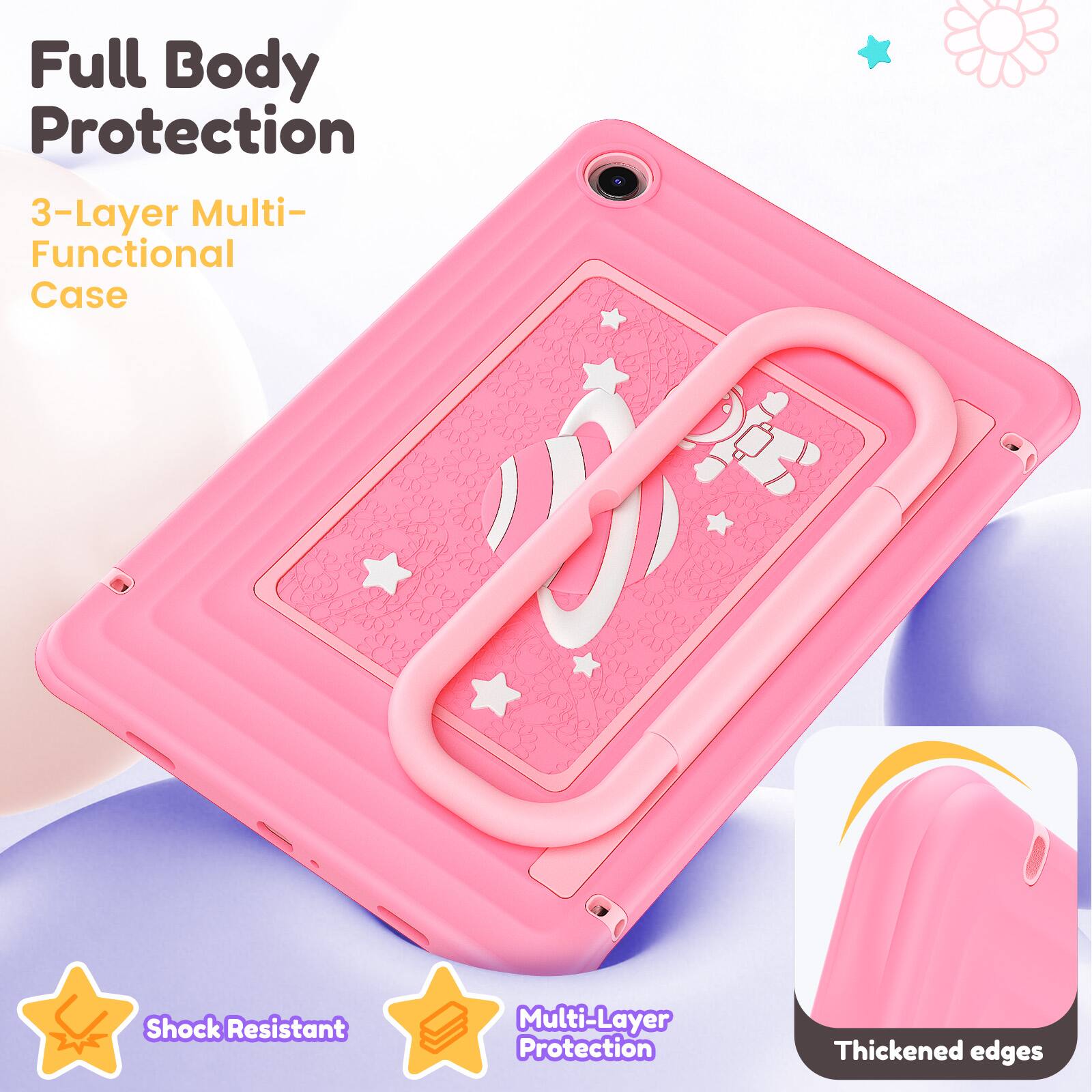 Full Body Protection  
3-Layer Multi-Functional Case  
Shock Resistant  
Multi-Layer Protection  
Thickened Edges