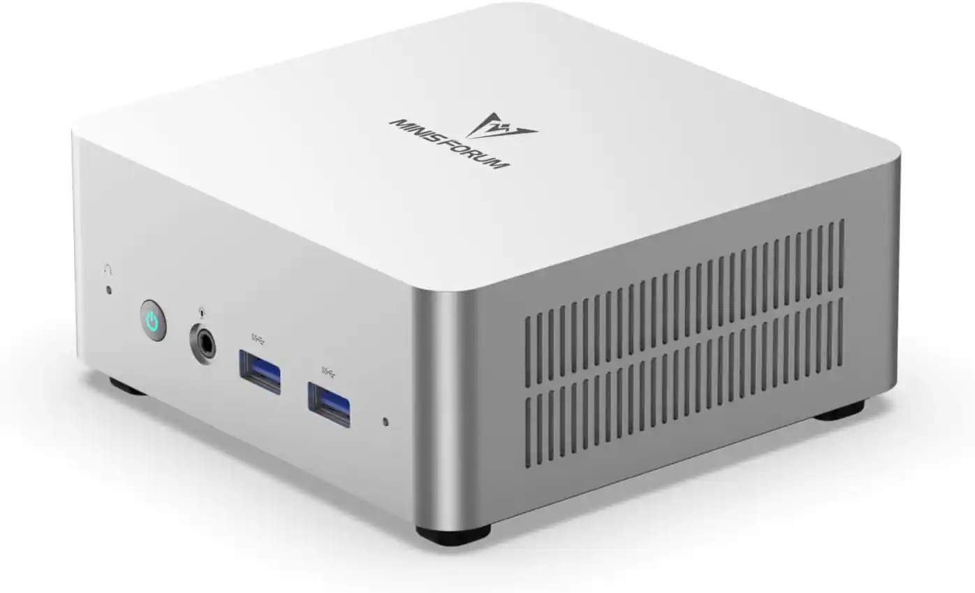 Minisforum - UN1250 Mini Desktop PC - Intel Core i5-1250P - 16GB Memory - 512GB SSD - Silver