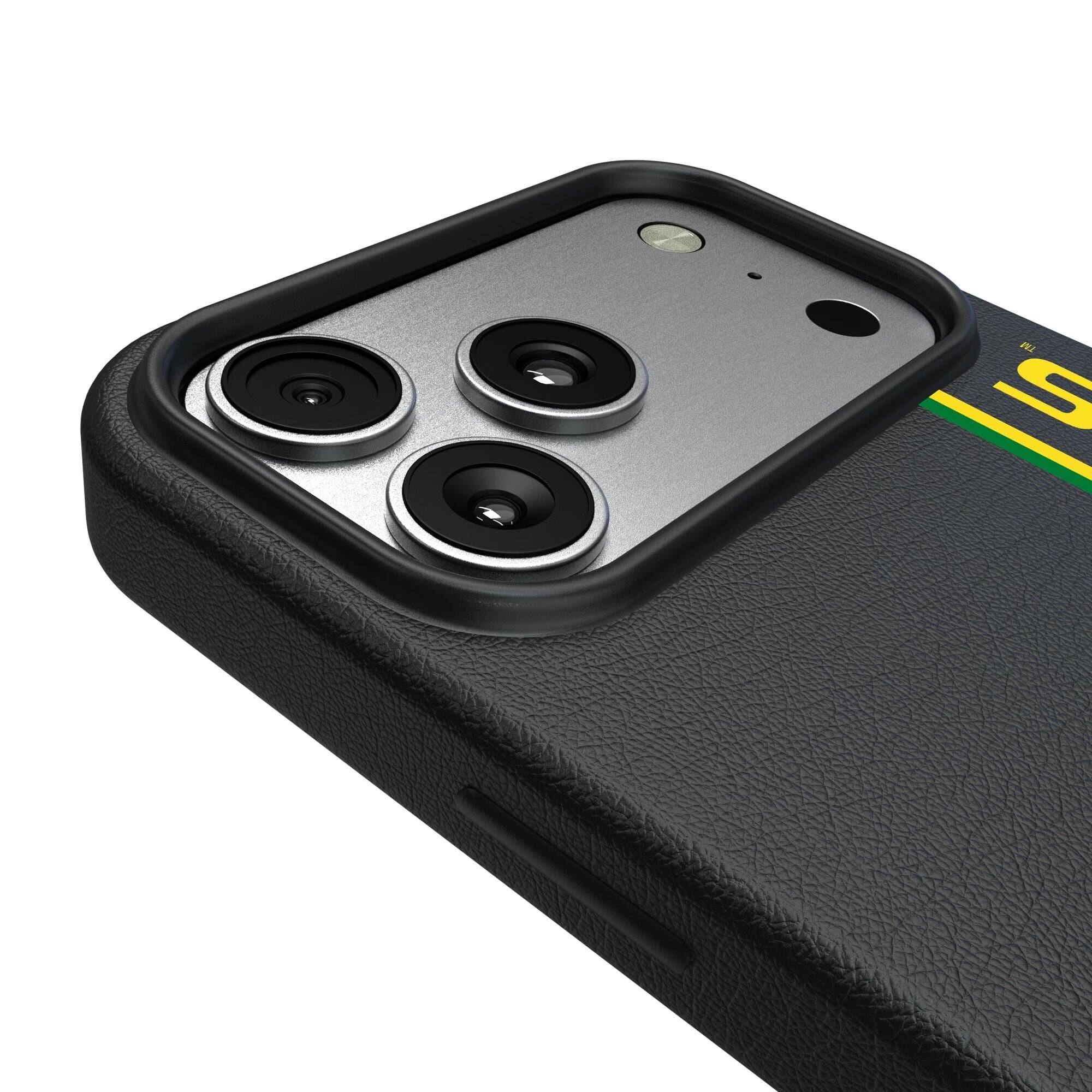 Alt View 2. Keyscaper - Oregon Ducks iPhone Magnetic Bump Case - 15 Pro - Black.